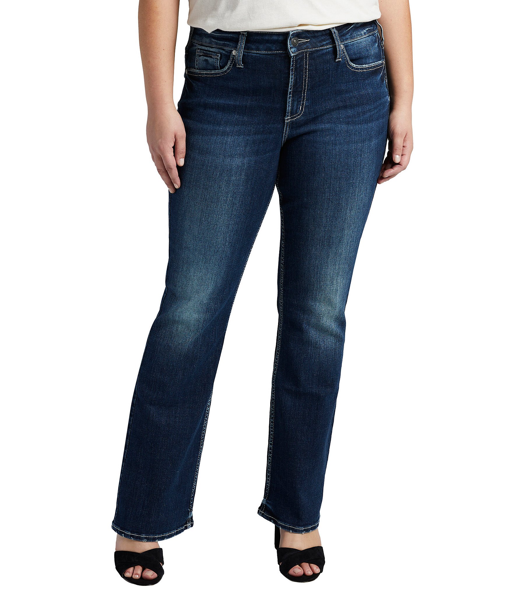 Silver Jeans Co. Plus Size Suki Mid Rise True Bootcut Jeans | Dillard's