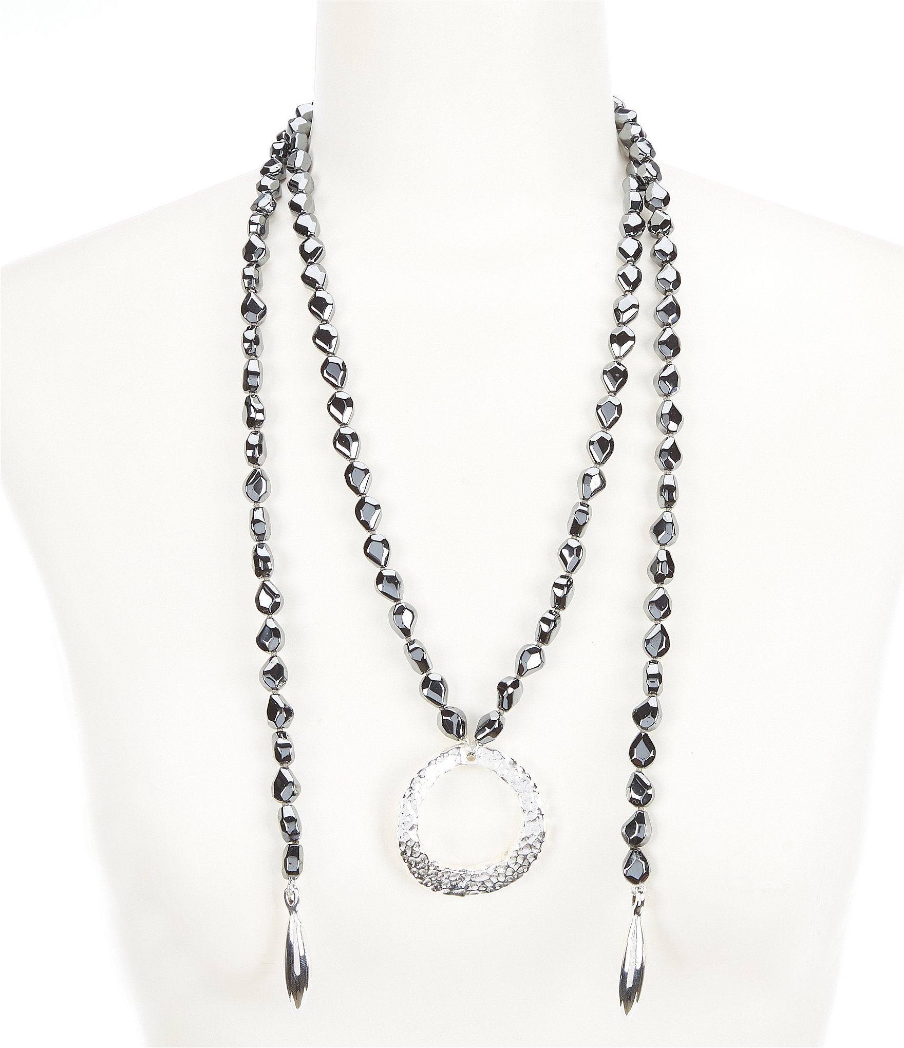 Simon Sebbag Faceted Twist Lariat Necklace