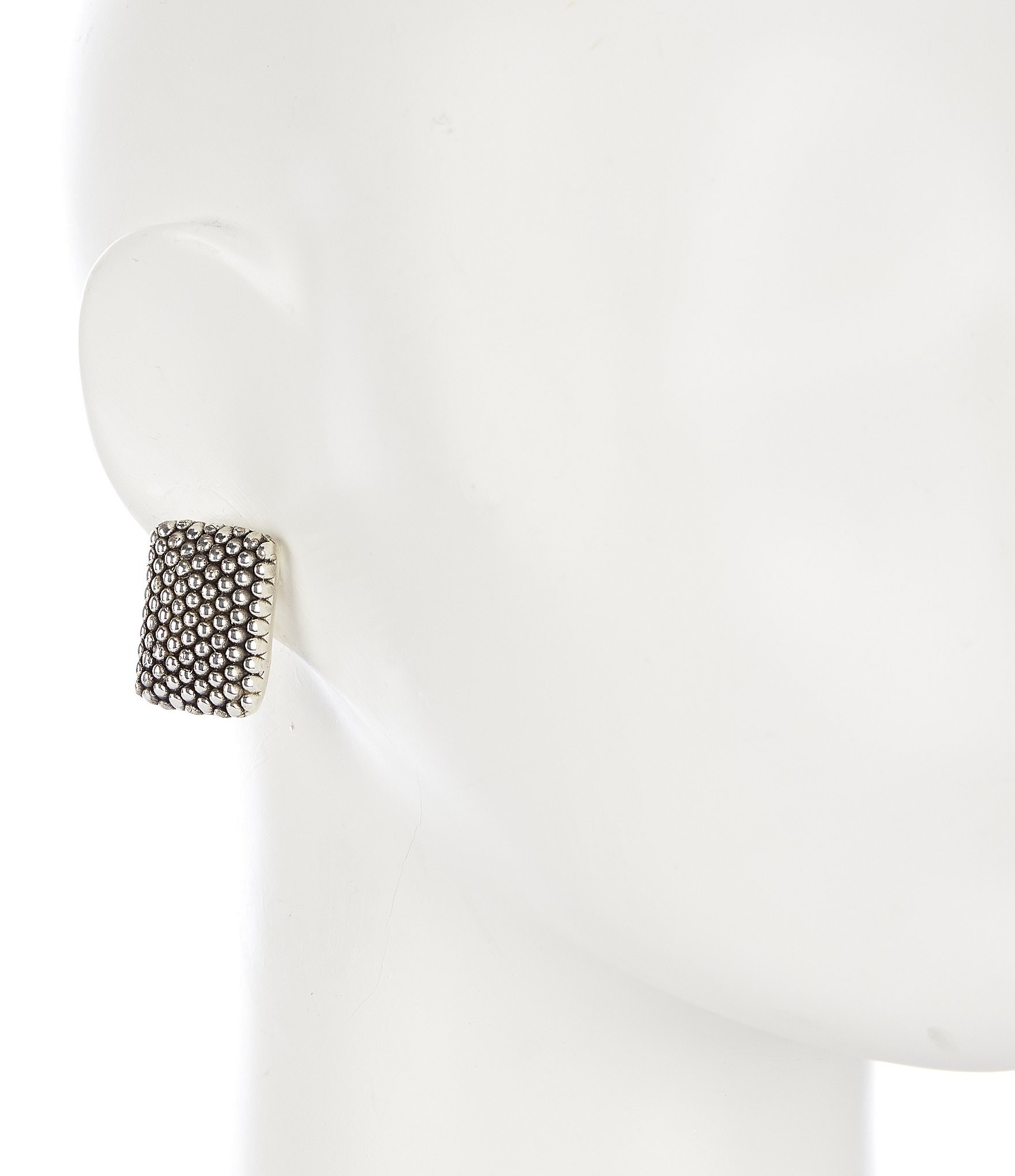 Simon Sebbag Sterling Silver Prosecco Rectangular Clip-On Stud Earrings