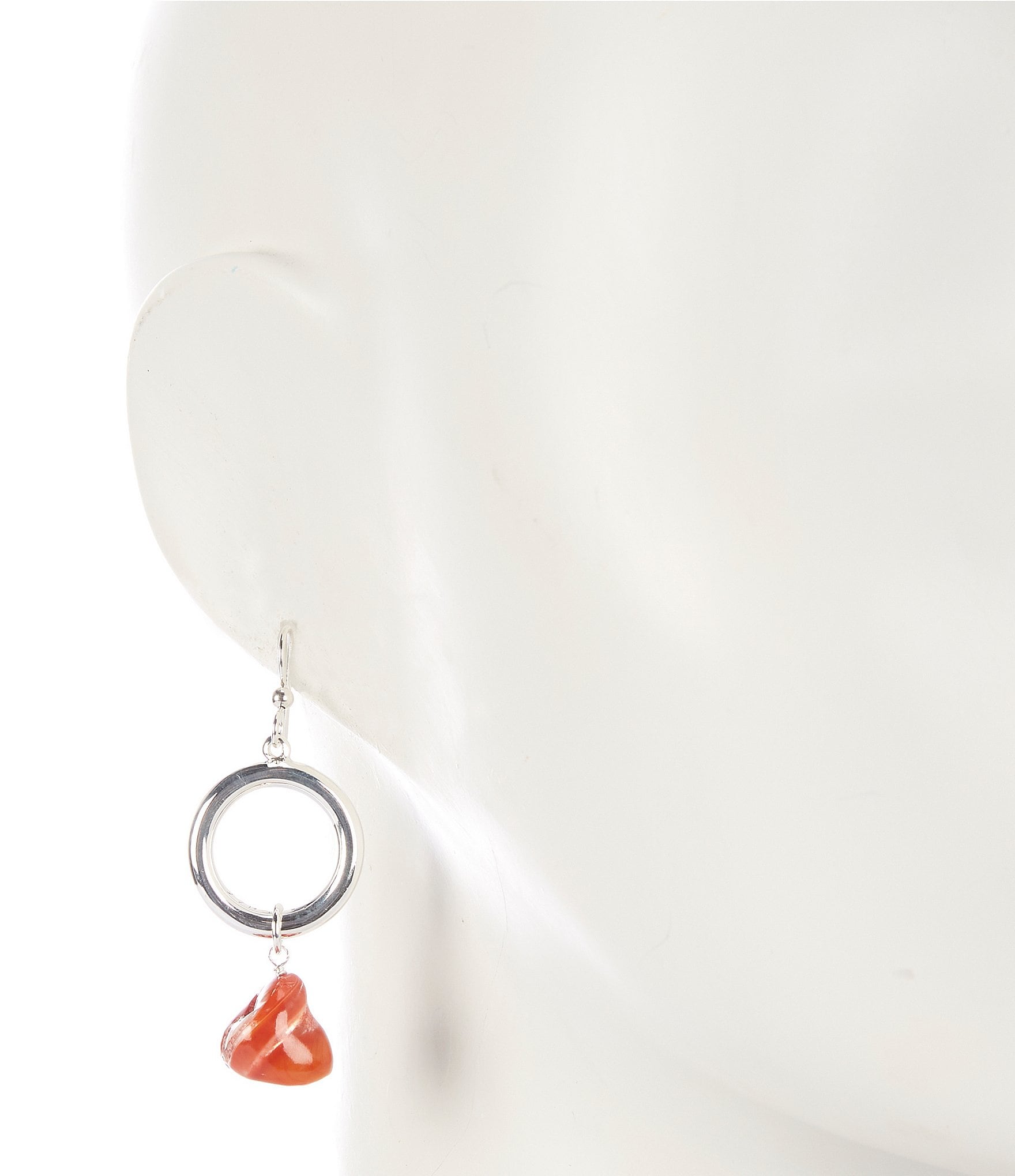 Simon Sebbag Sterling Silver Open Circle Drop Earrings