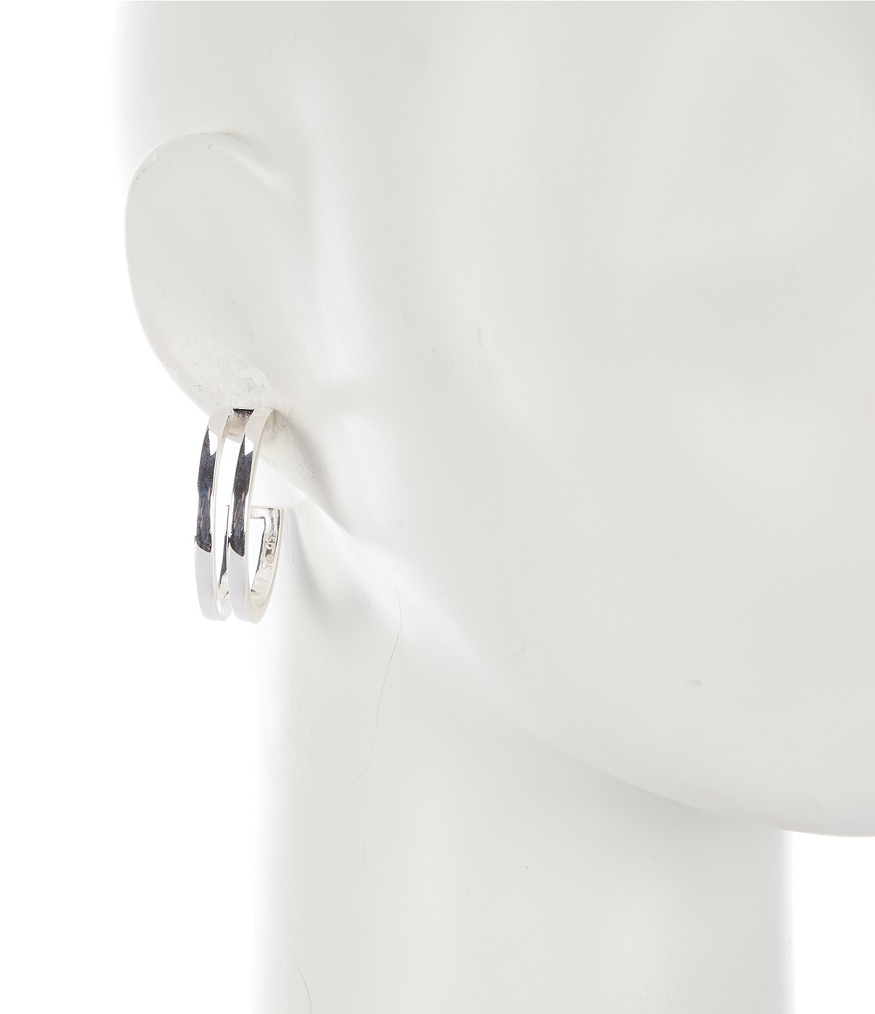 Simon Sebbag Sterling Silver Open Slit Hoop Earrings