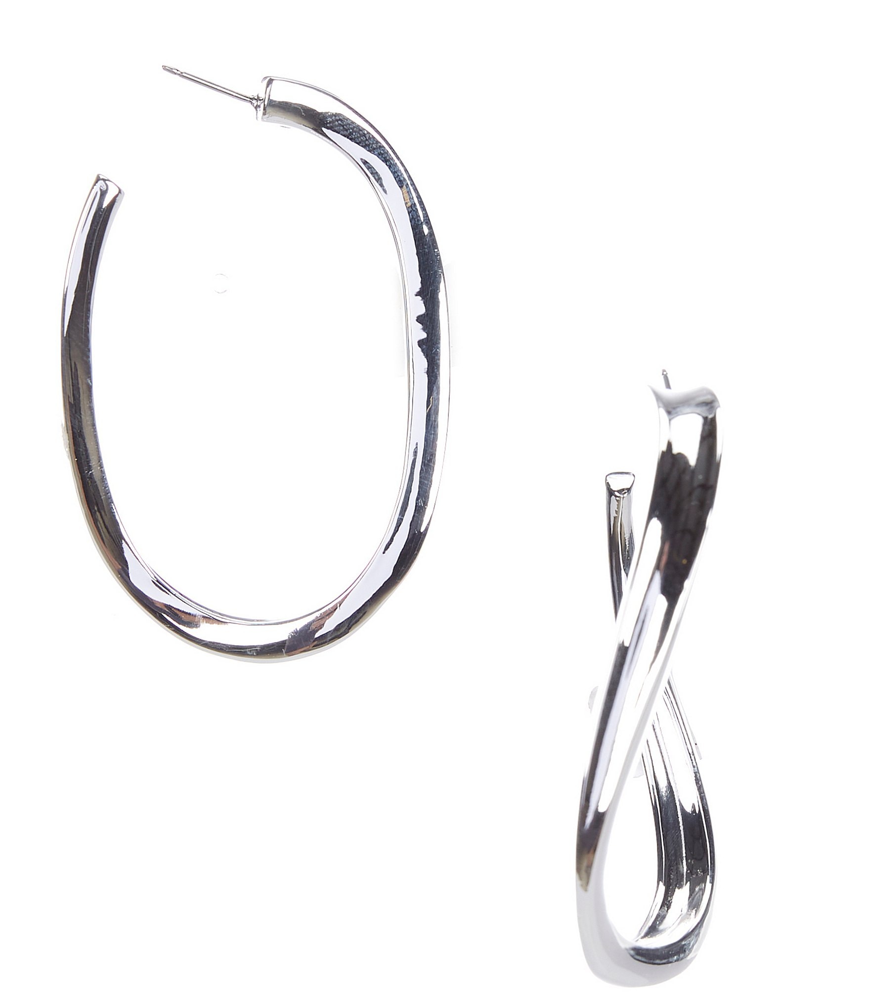 Simon Sebbag Sterling Silver Twisted Hoop Earrings