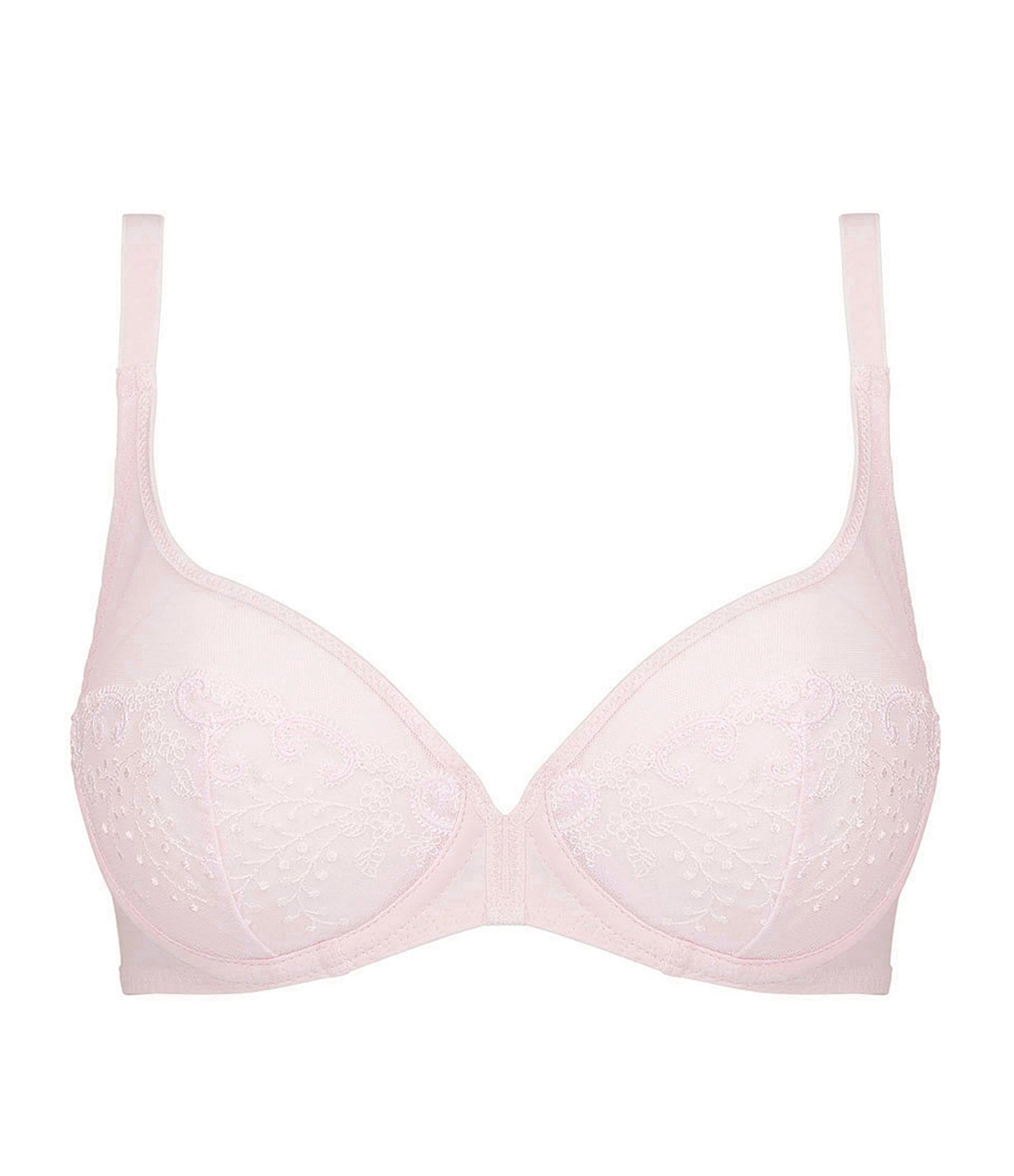 Simone Perele Unlined Sheer Embroidered Plunge Bra