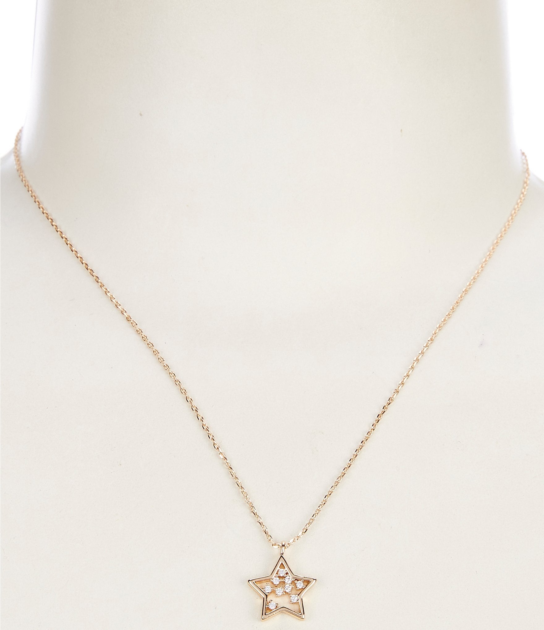 Simplicity Crystal Star Short Pendant Necklace