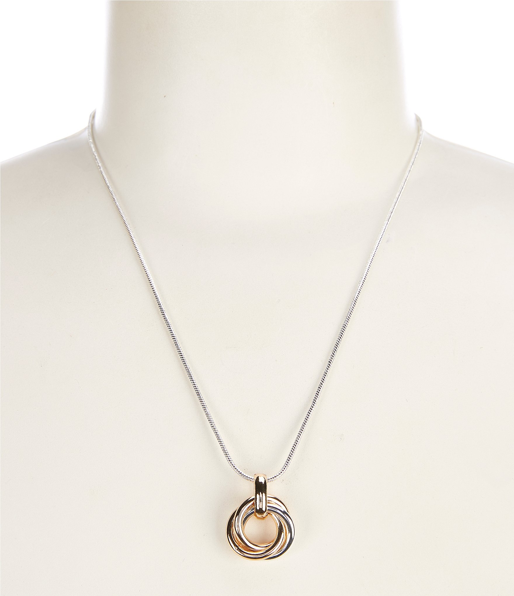 Simplicity Wire Knot Pendant Snake Chain Short Pendant