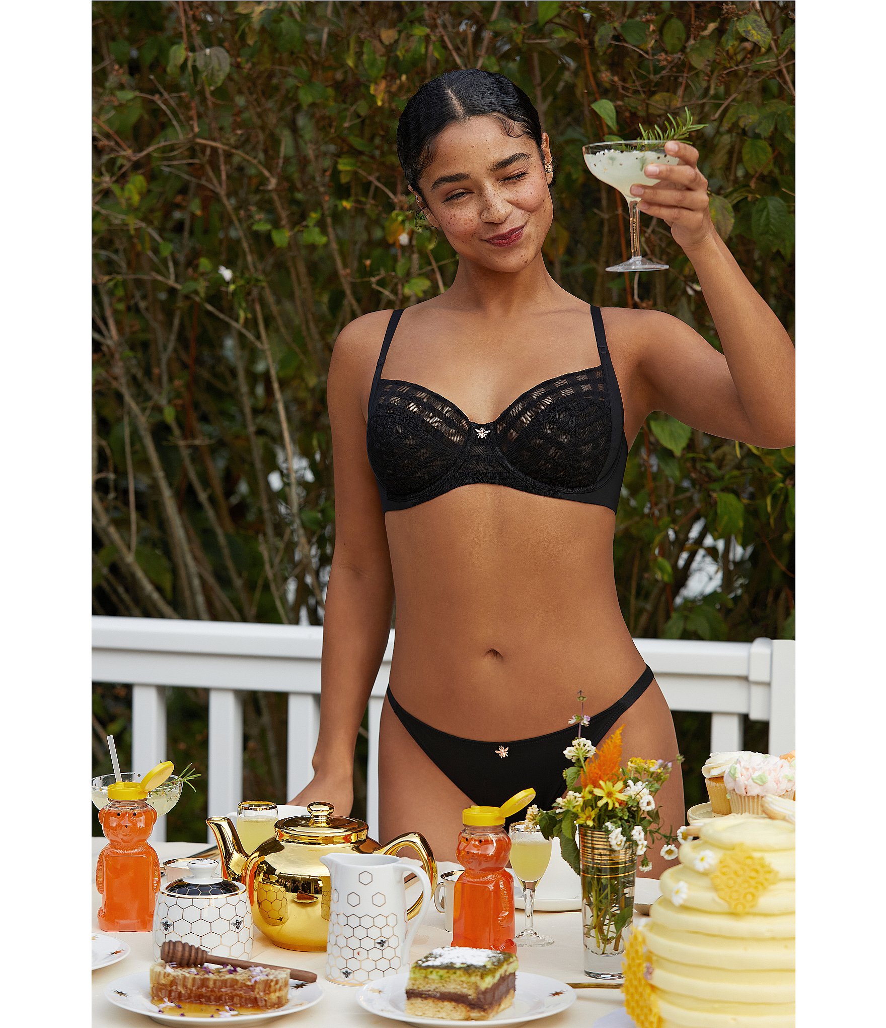 Skarlett Blue Bonbon Full Coverage Gingham Lace Bra