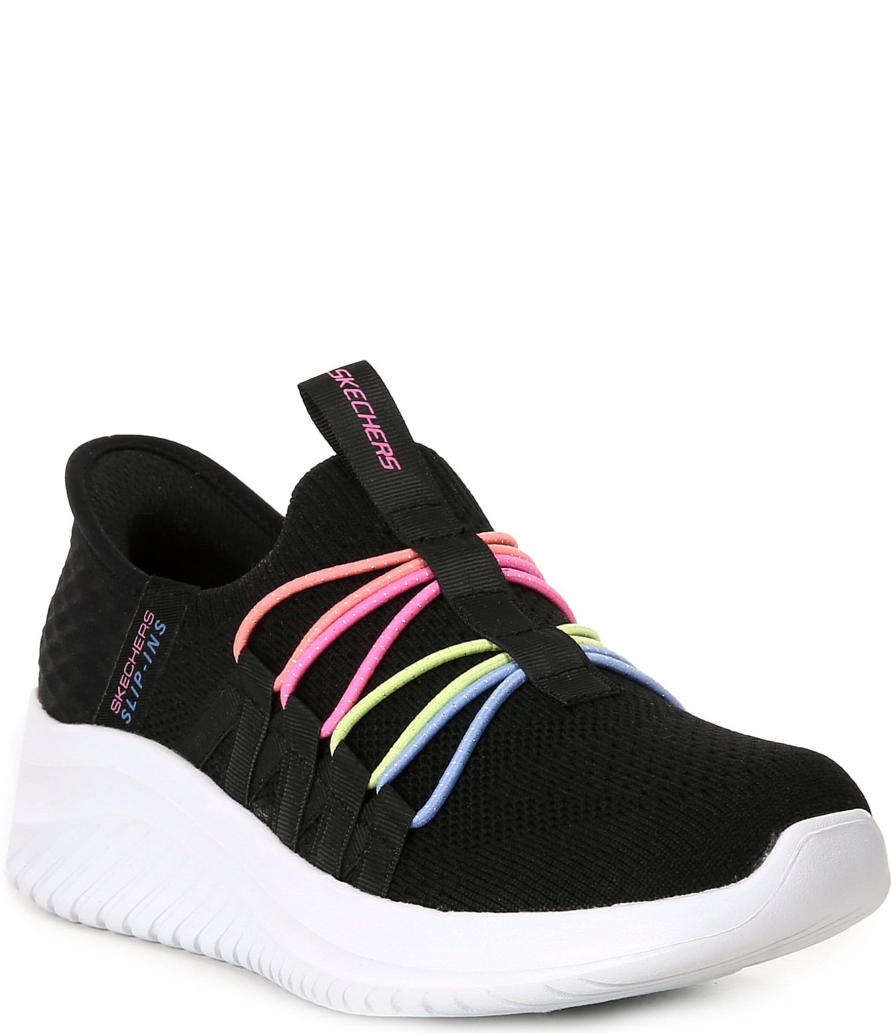 Skechers Girls' Slip-Ons Ultra Flex 3.0 Bungee Fun Sneakers (Toddler ...