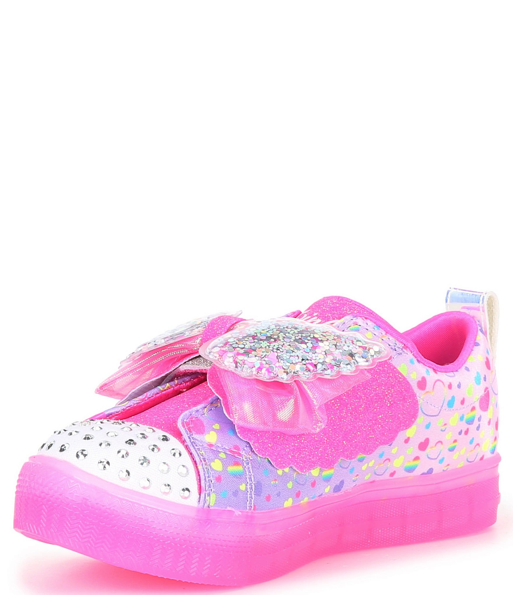 Skechers Girls' Twinkle Toes Shuffle Brights Lighted Sneakers (Toddler)