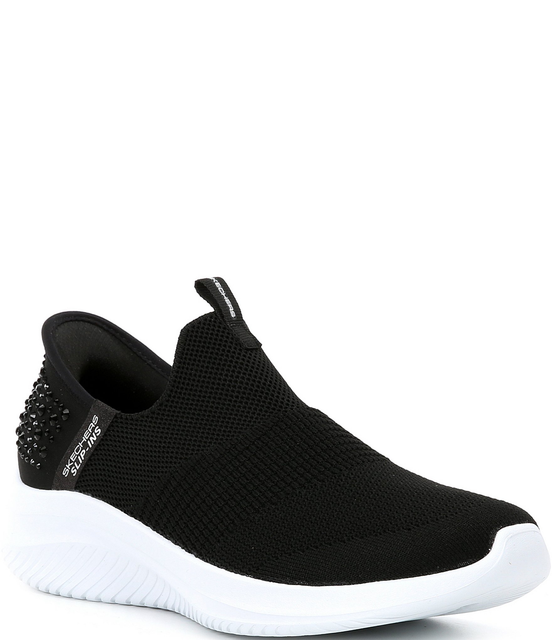 Sketchers slip ins hands free ultra flex 3 0 rhinestone sneakers