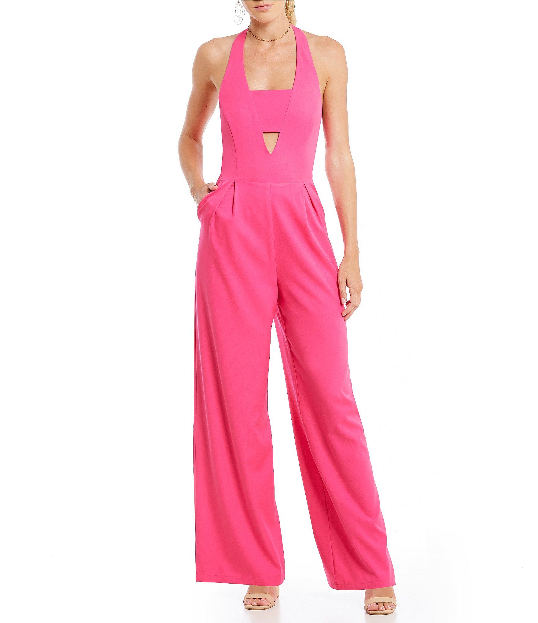 Skies Are Blue Cut-Out Jumpsuit | Dillards