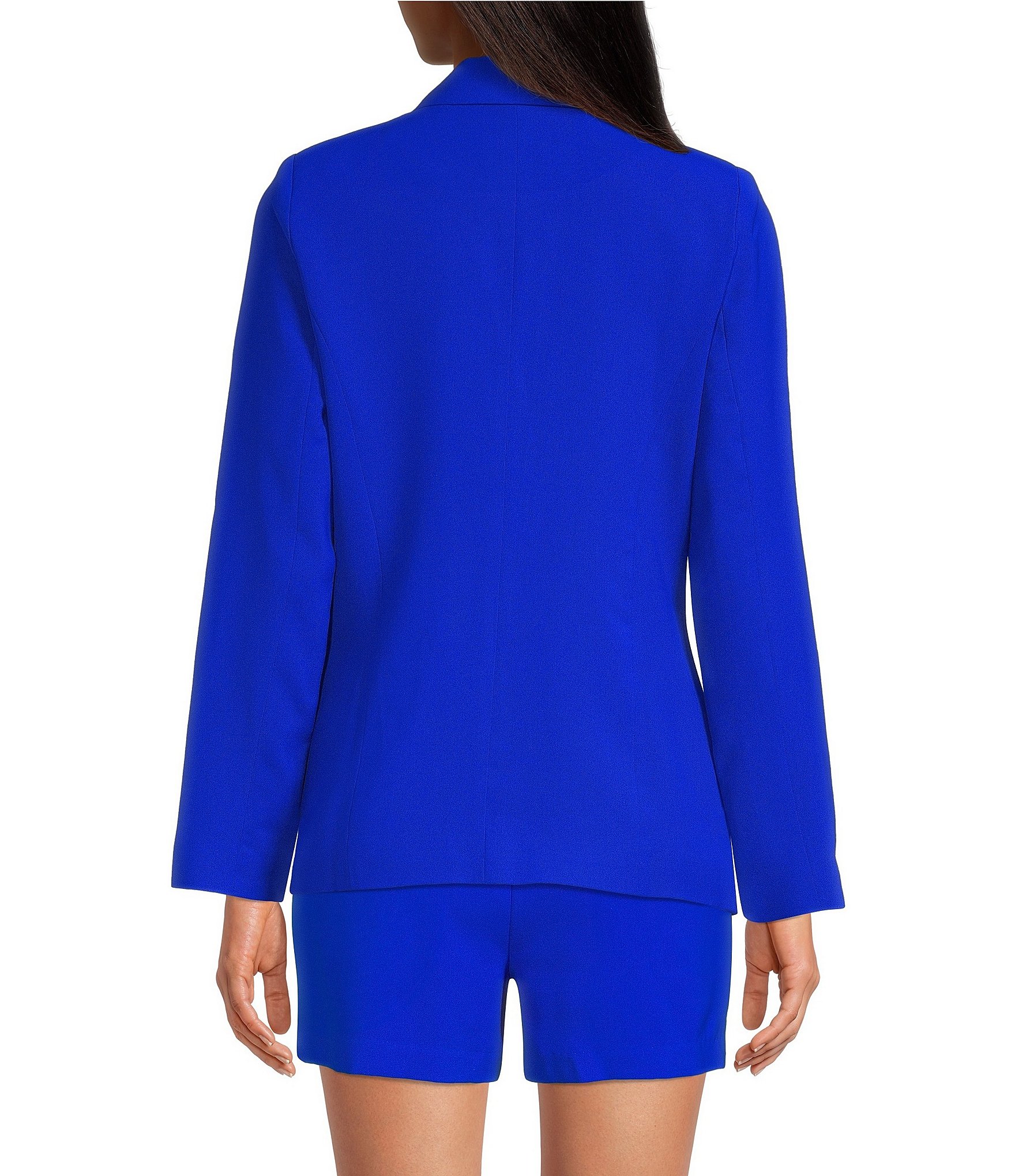 Skies Are Blue Notch Lapel Long Sleeve Flap Pocket Open Front Coordinating Blazer