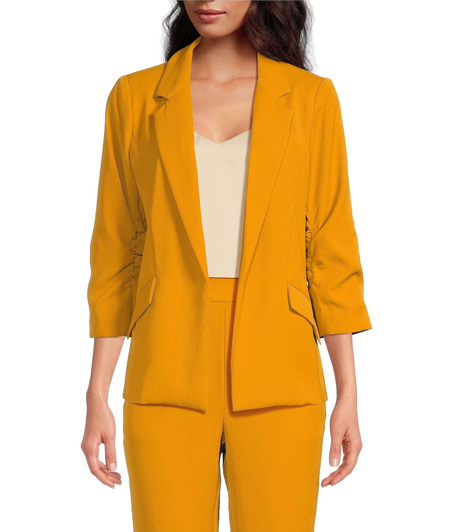 Plus Size Women Suits Yellow Ladies Office Work Wear Wedding 2 Pieces  Outfits | eBay