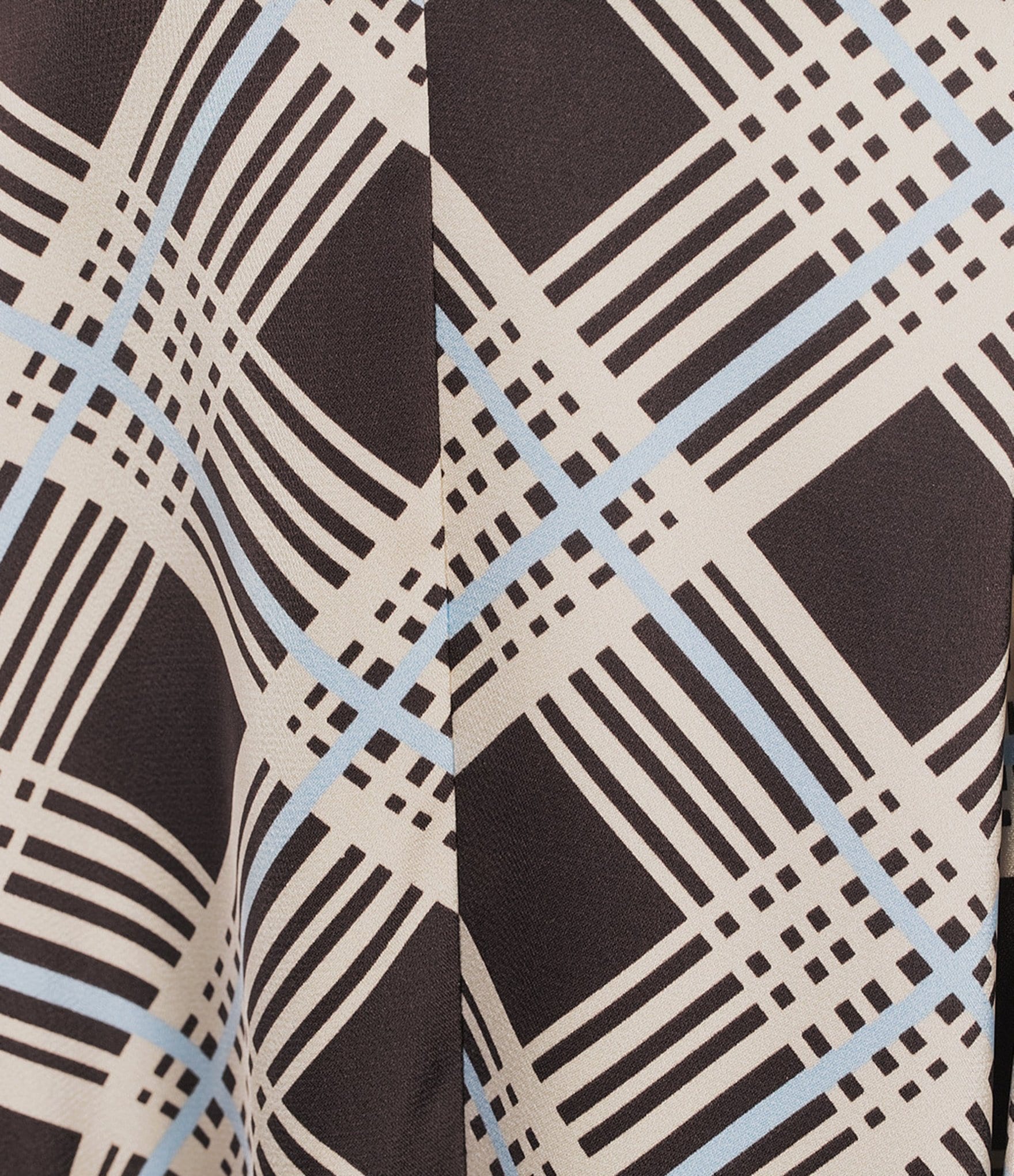 Skies Are Blue Plaid Printed Flared A-Line Maxi Skirt