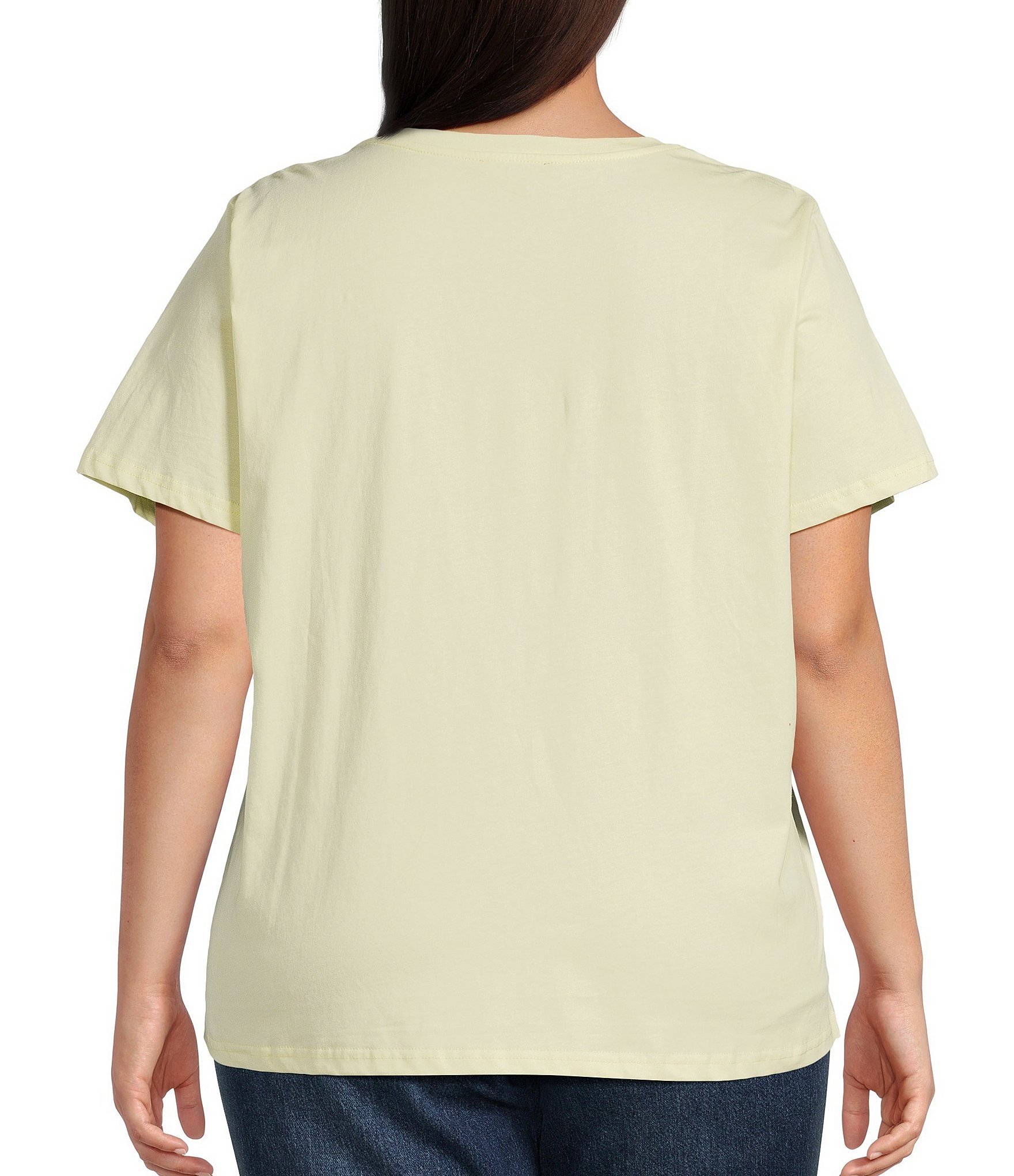 Skies Are Blue Plus Bananas Graphic Short Sleeve T-Shirt