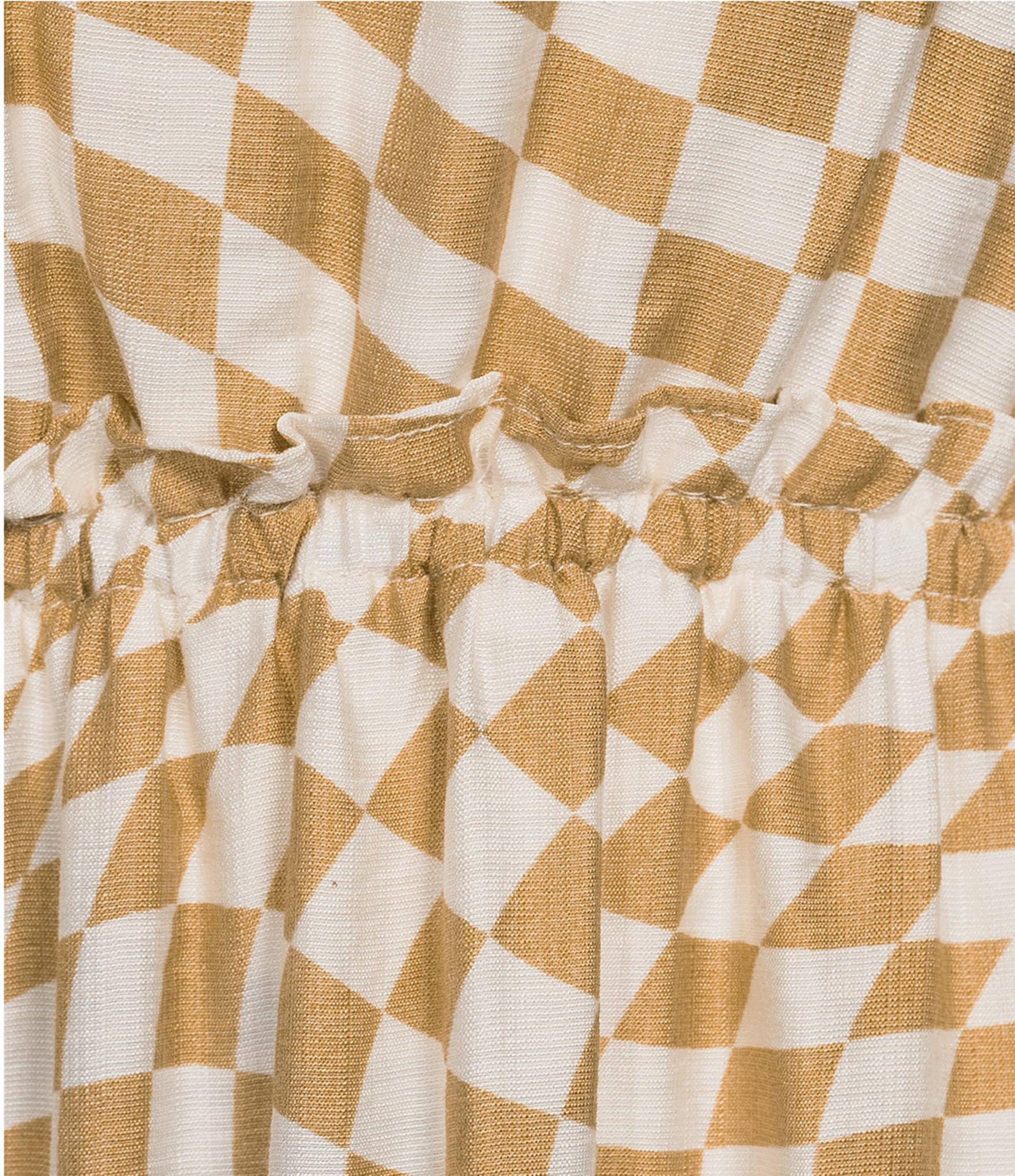 Skies Are Blue Plus Size Ruffle Checkerboard Midi Dress