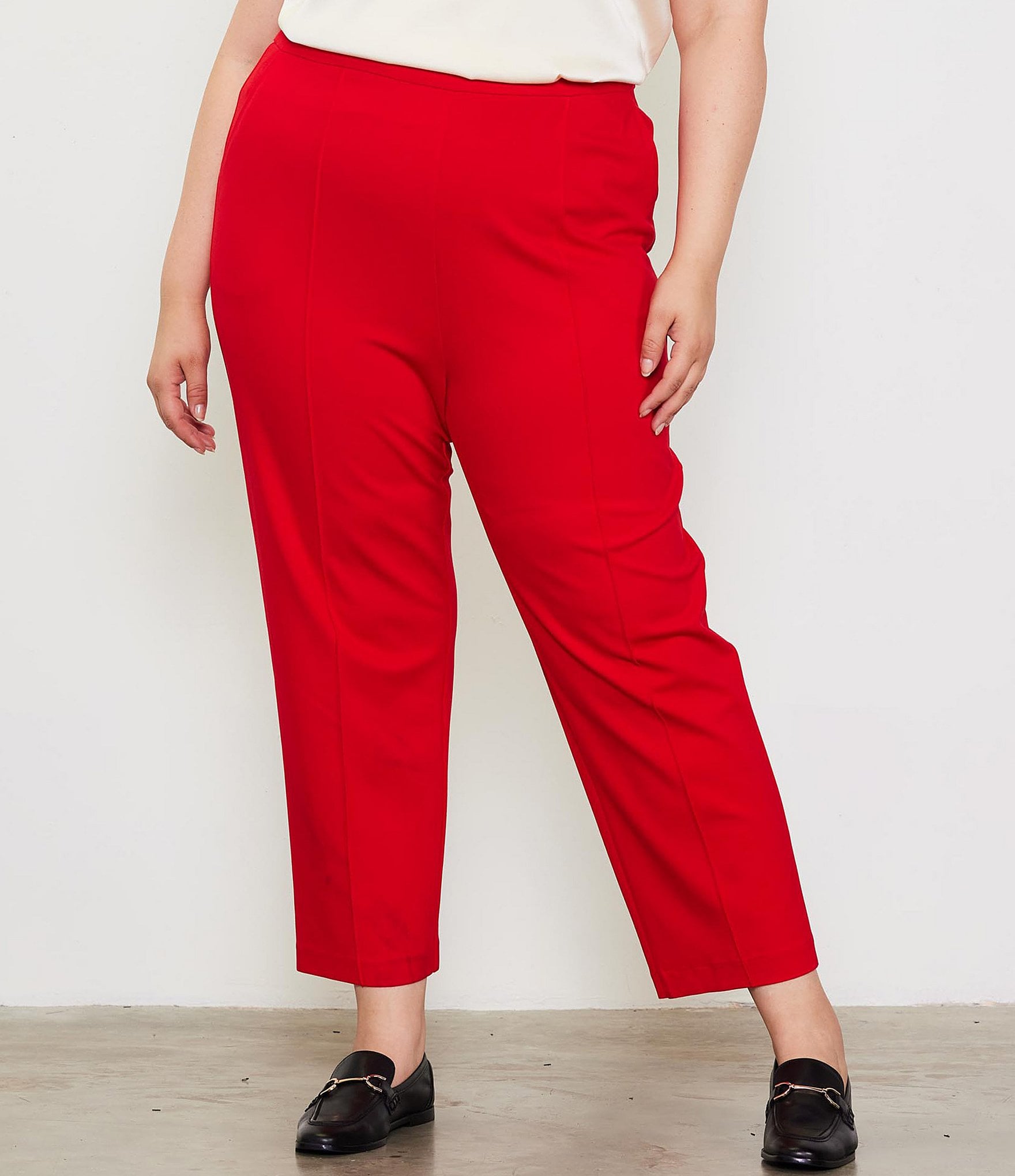 Women's culotte pants Plus Size PLR158 - red