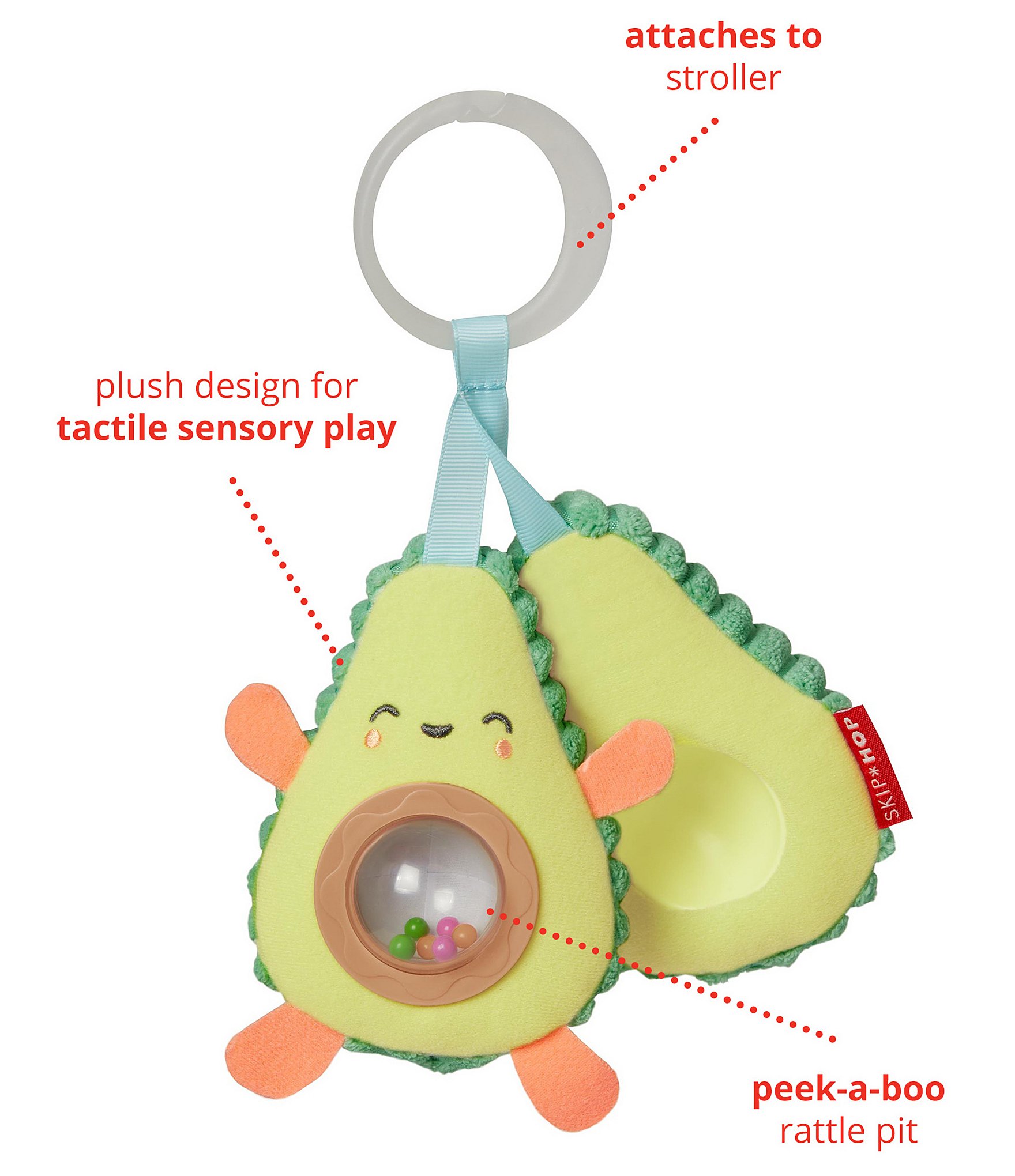 Skip Hop Farmstand Avocado Stroller Toy