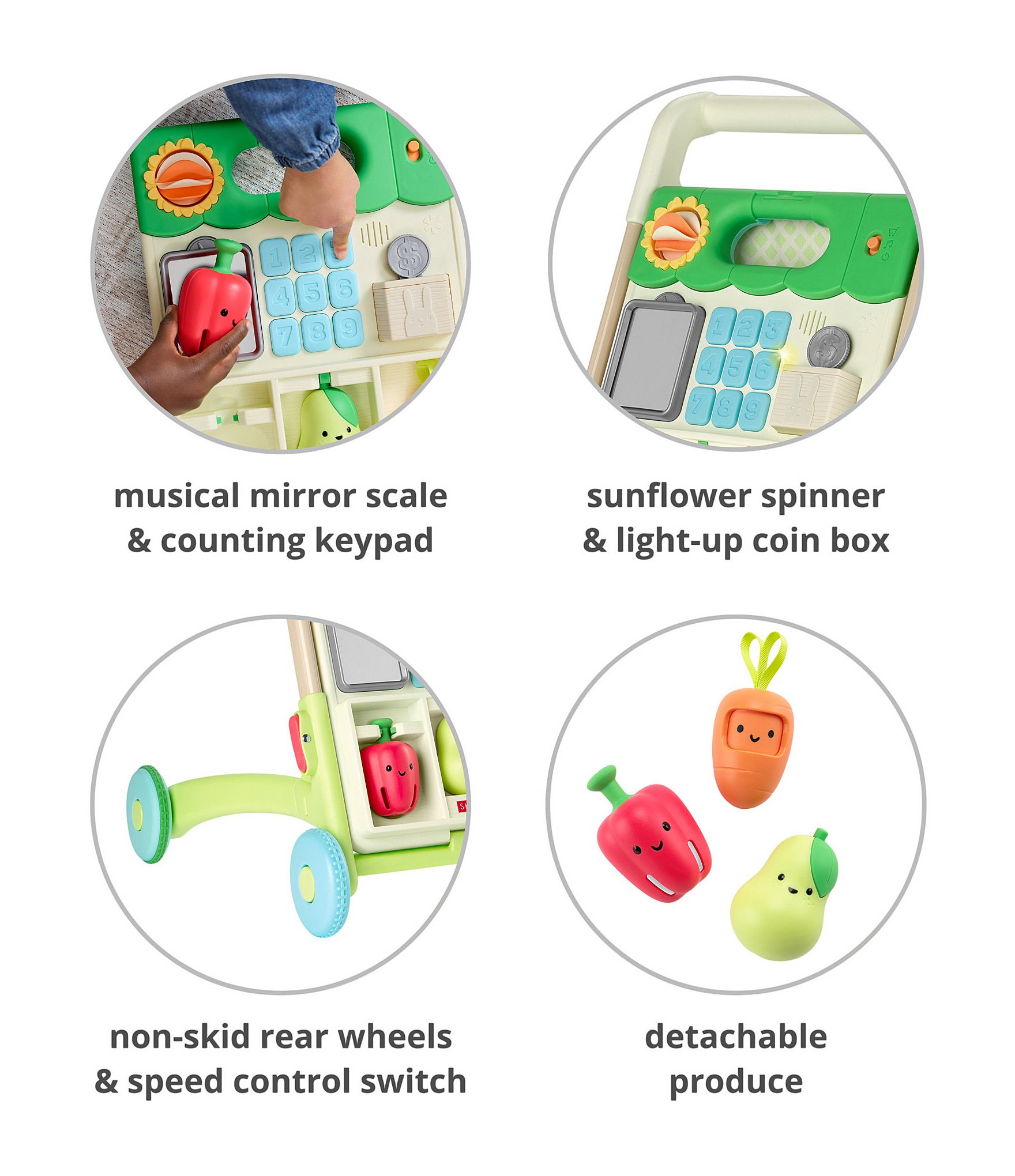 Skip Hop Farmstand Five-In-One Grown Along Activity Walker Baby Toy