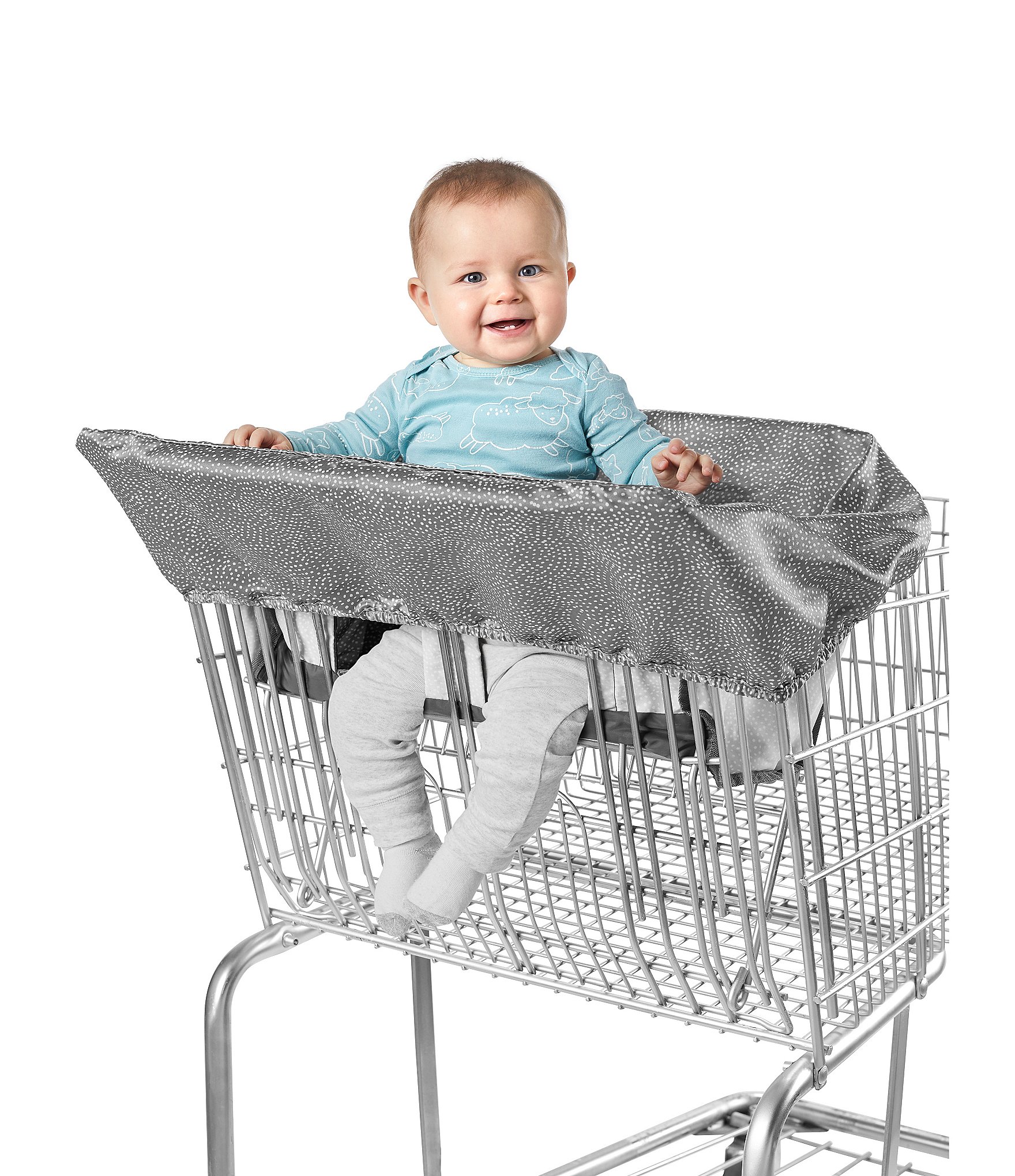 Skip Hop Grey Swirl Dot Shopping Cart & Baby High Chair Cover