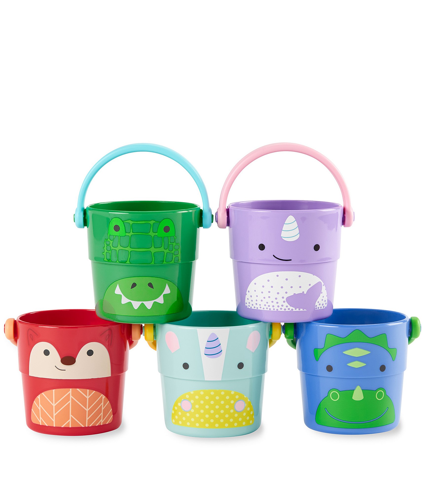 Skip Hop Zoo Stack & Pour Buckets Baby Bath Toy