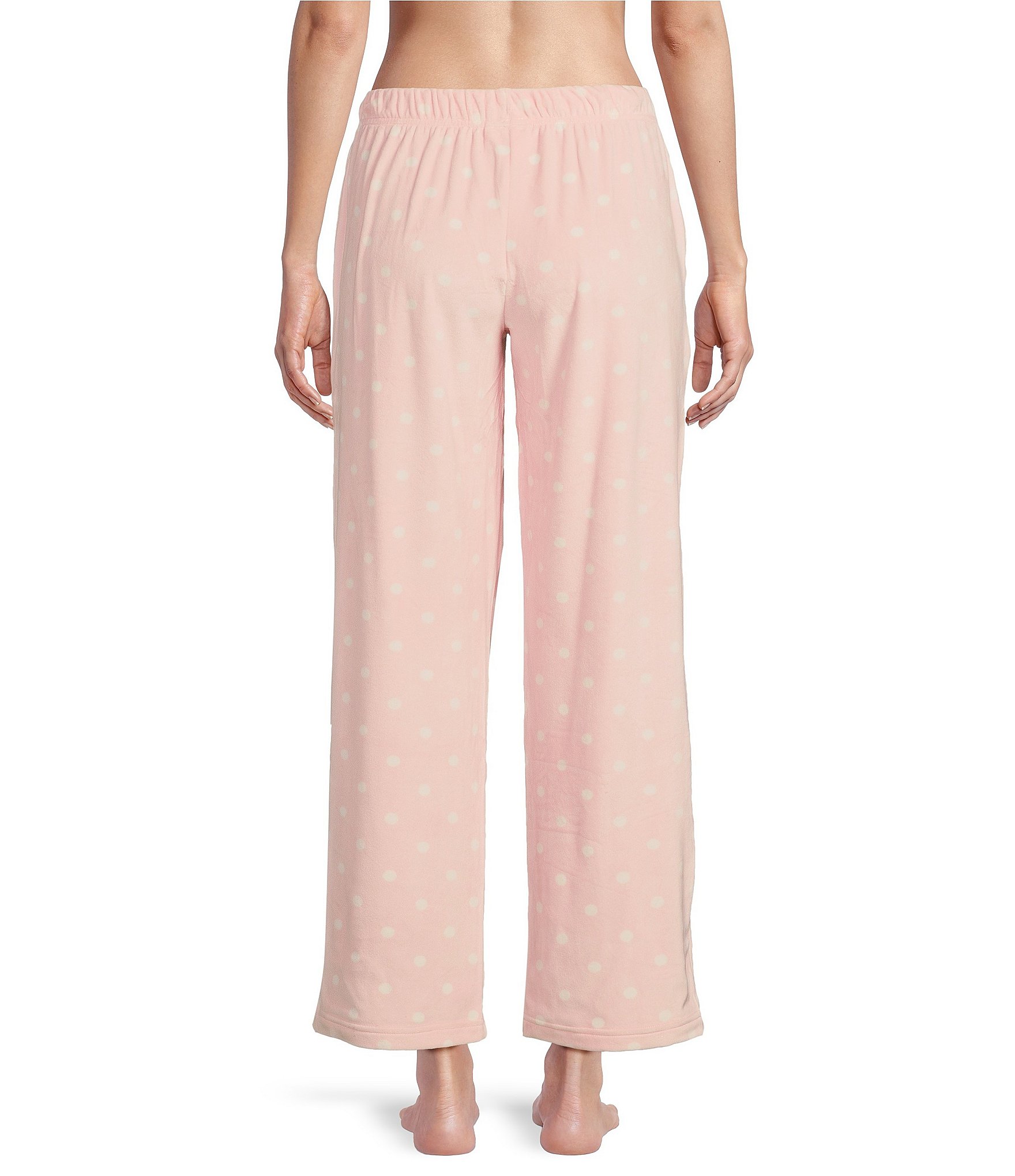 Sleep Sense Dotted Coordinating Drawstring Velour Sleep Pants