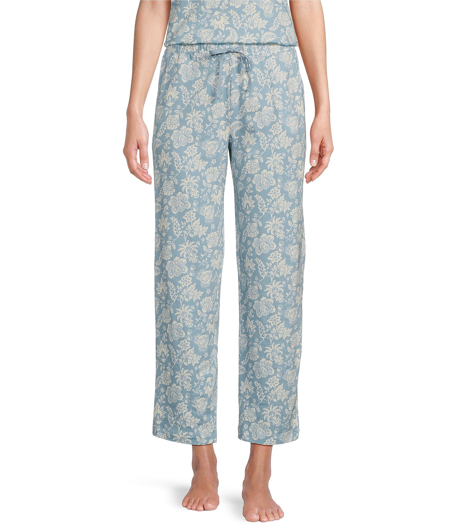 Sleep Sense Folk Floral Print Coordinating Capri Sleep Pants