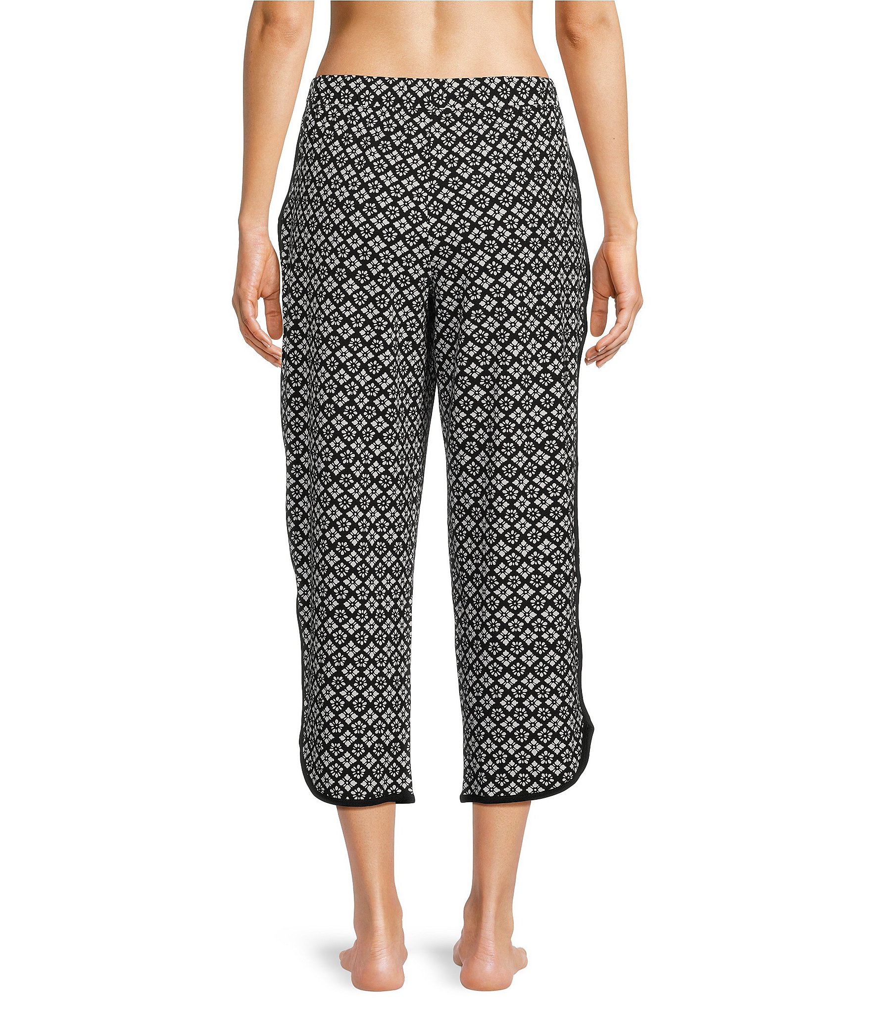 Sleep Sense Geometric Print Coordinating Knit Cropped Sleep Pants