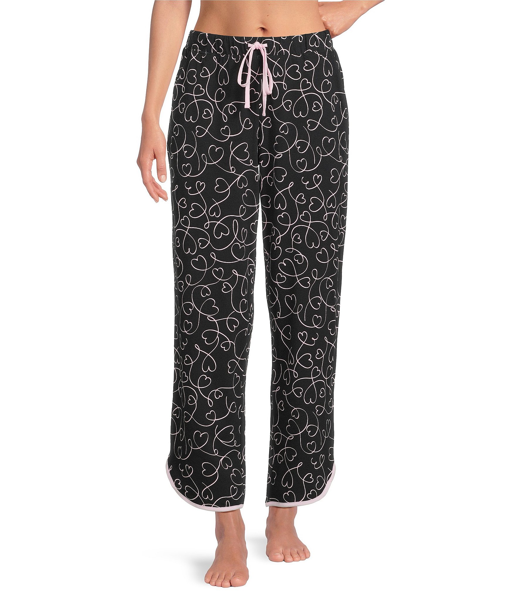 Sleep Sense Heart Print Drawstring Coordinating Sleep Pants