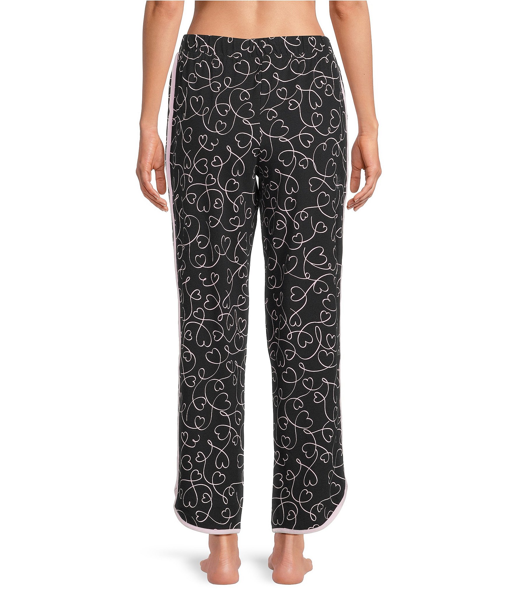 Sleep Sense Heart Print Drawstring Coordinating Sleep Pants