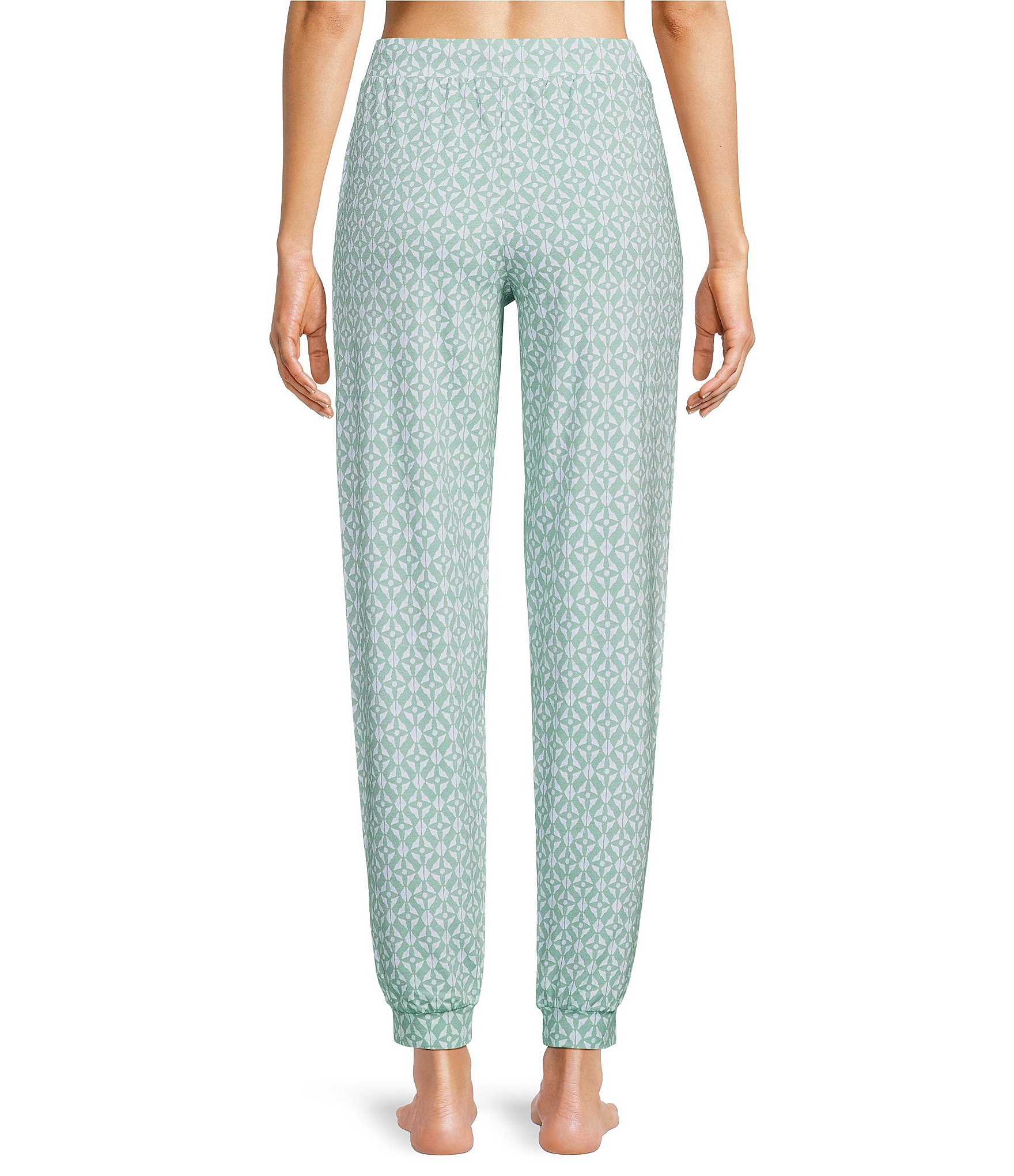 Sleep Sense Irish Geo Knit Drawstring Tie Coordinating Sleep Joggers