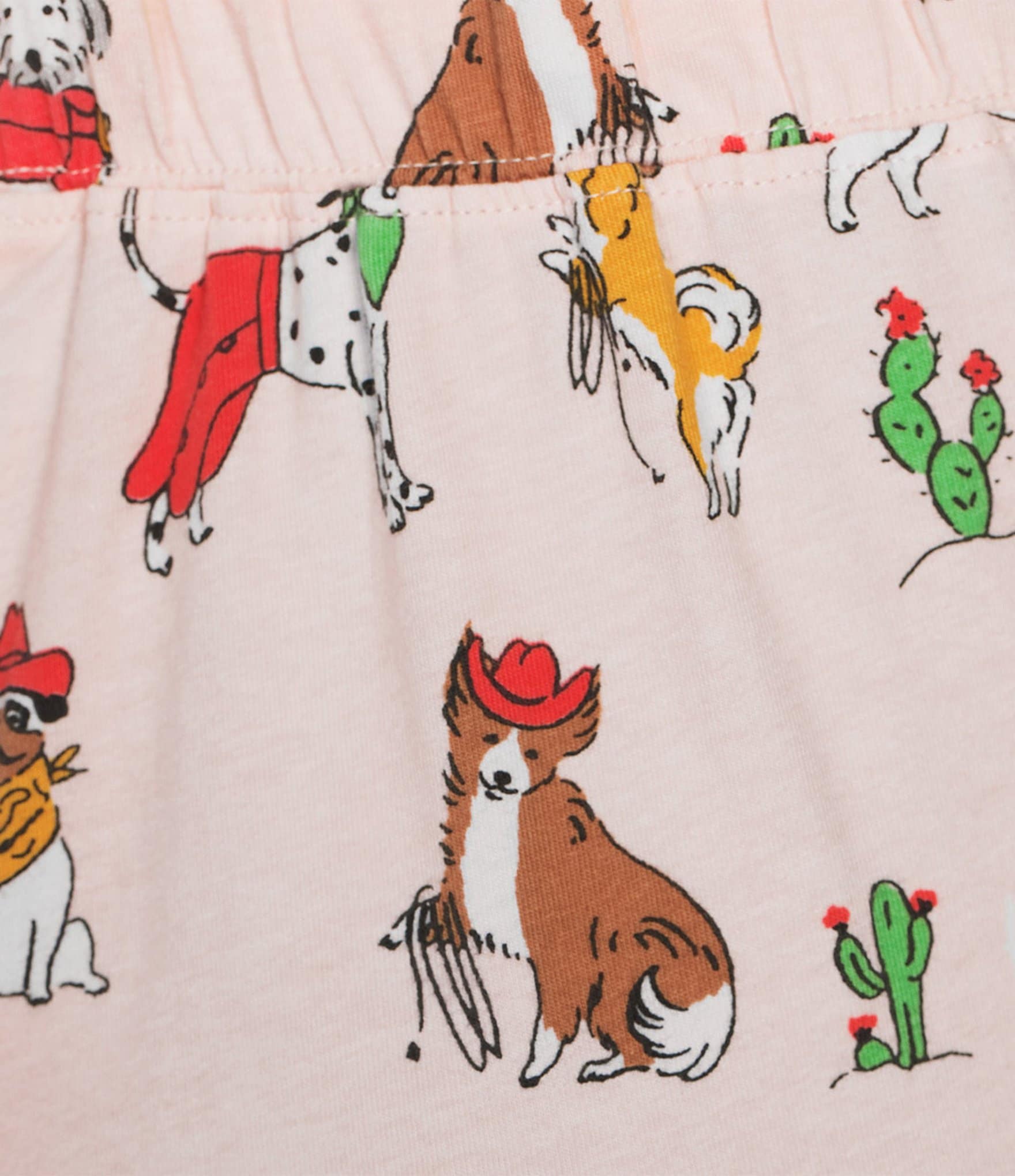 Sleep Sense Knit Western Dogs Print Drawstring Tie Coordinating Sleep Capri