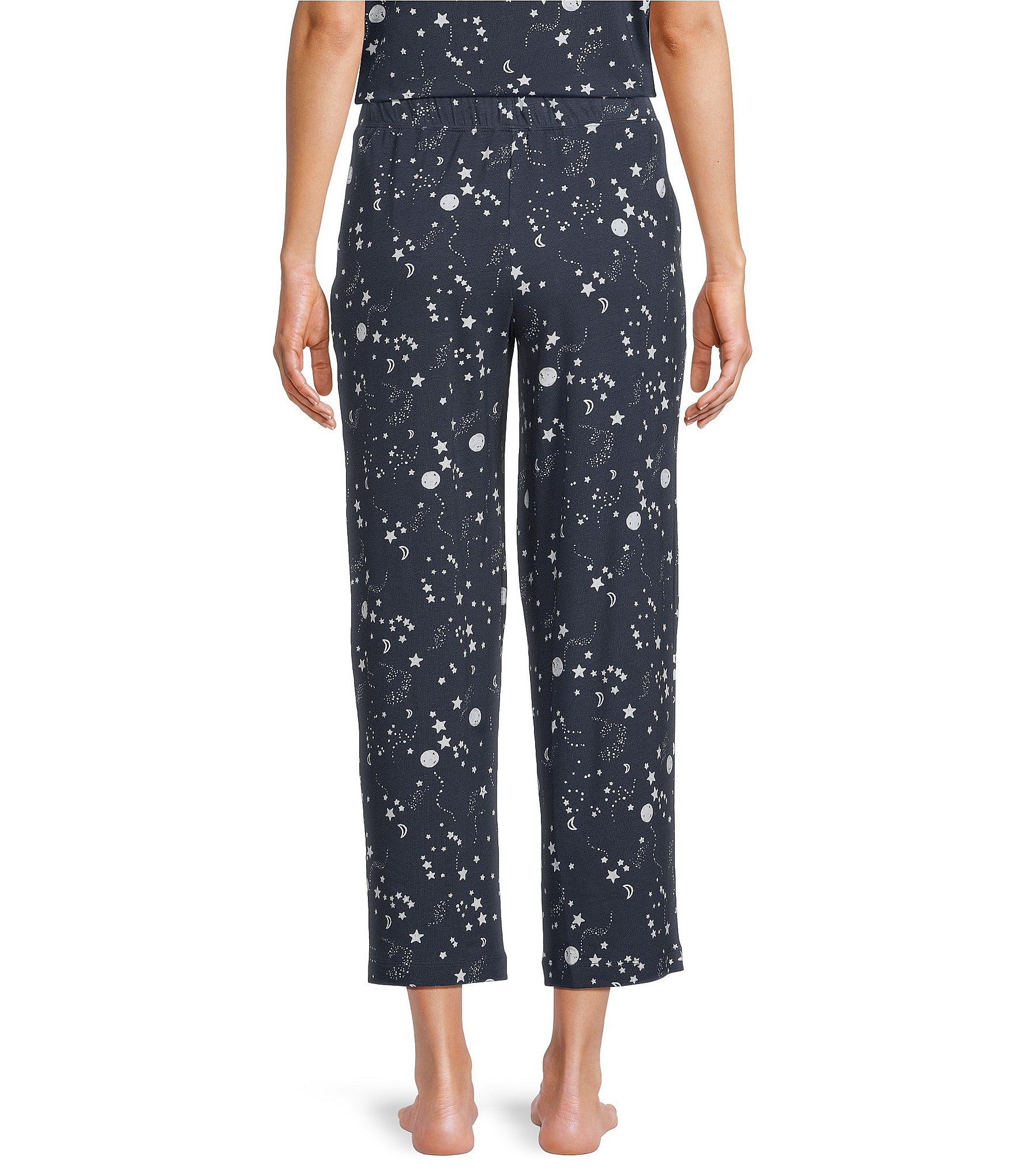 Sleep Sense Moonlight Night Print Coordinating Capri Sleep Pants