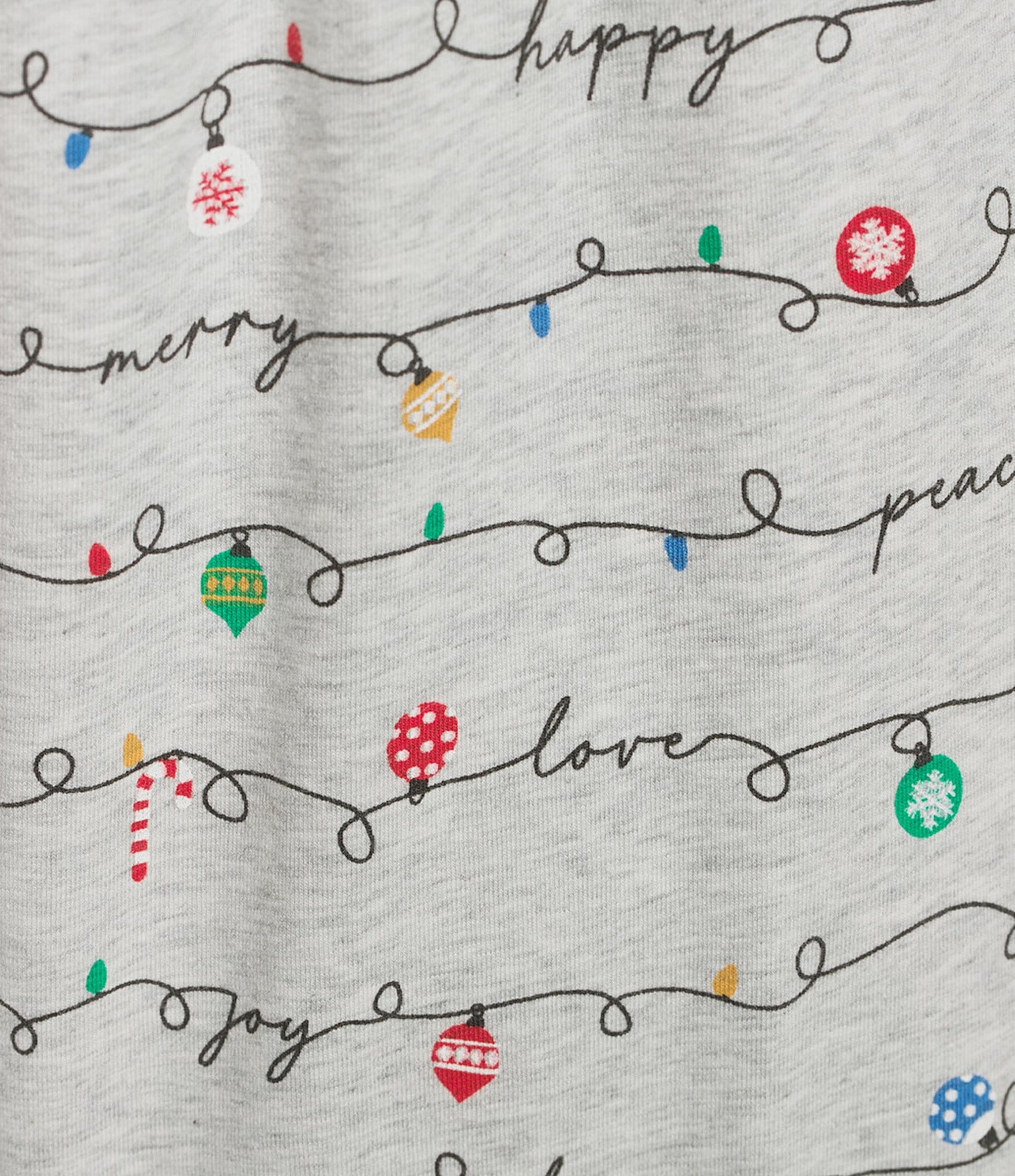 Sleep Sense Plus Size Holiday Lights Print Knit Drawstring Coordinating Sleep Pants