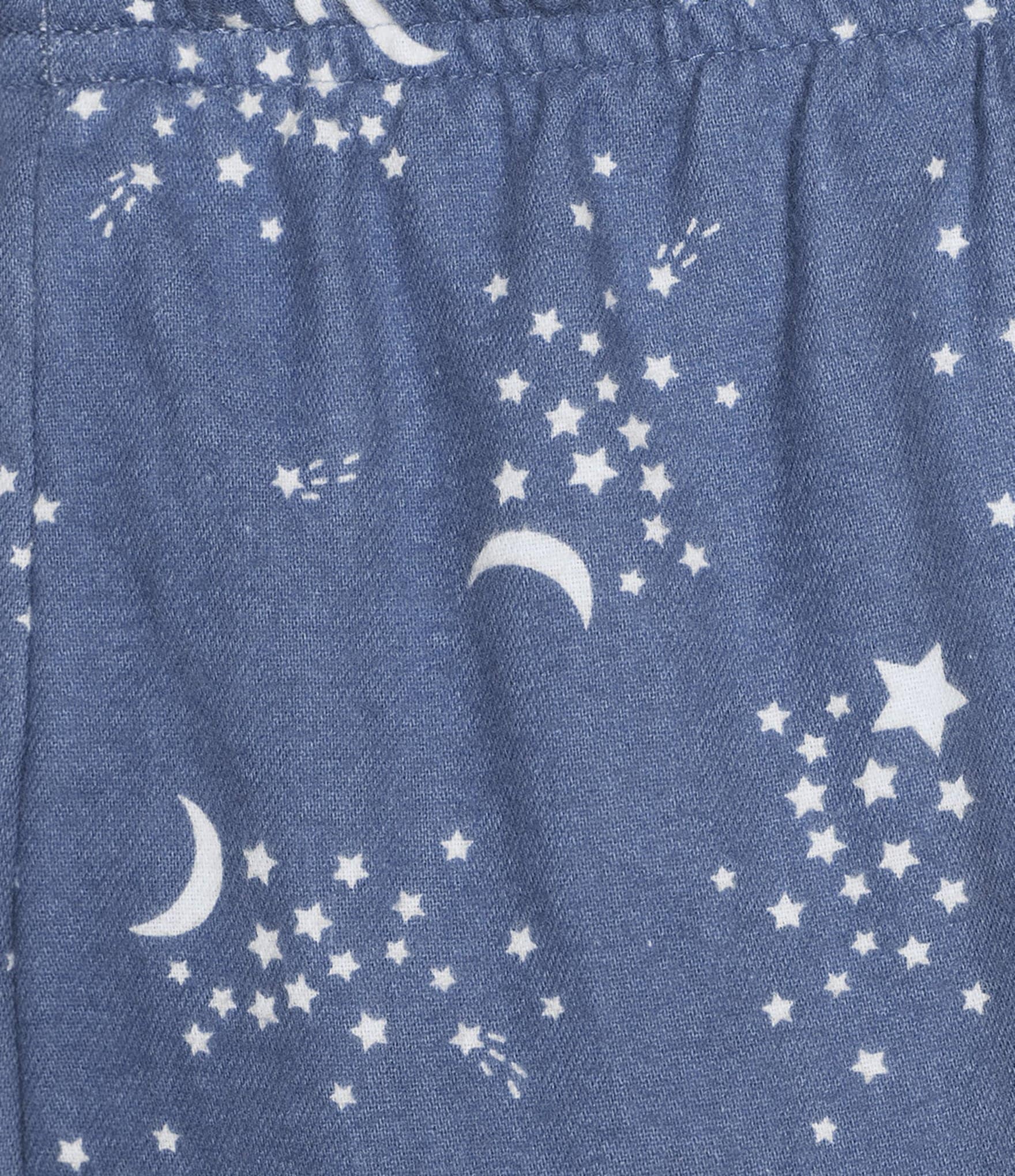 Sleep Sense Stars & Moon Print Cotton Portuguese Flannel Drawstring Coordinating Sleep Pants