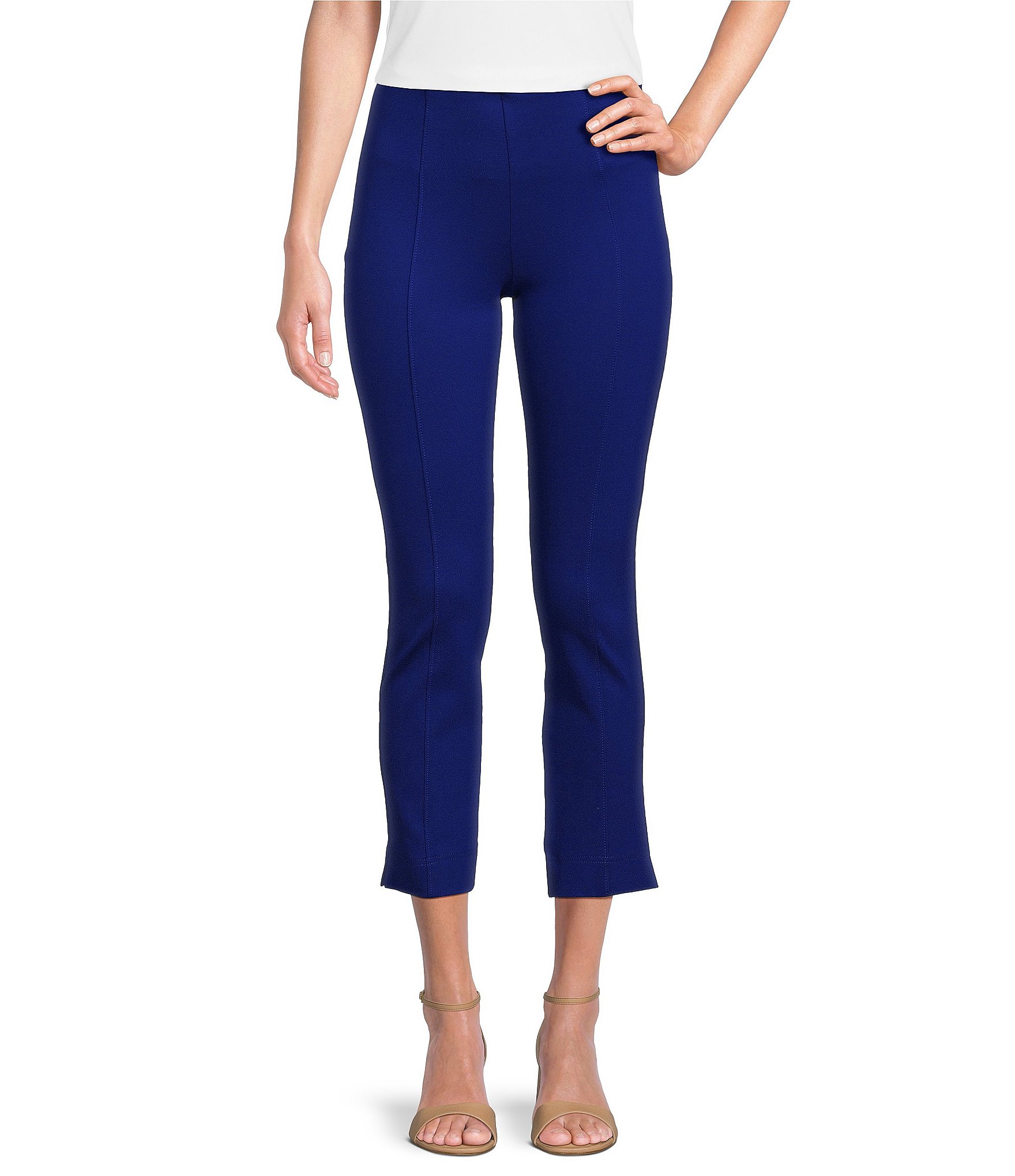 Slim Factor by Investments Ponte Knit Wide Waist Leggings