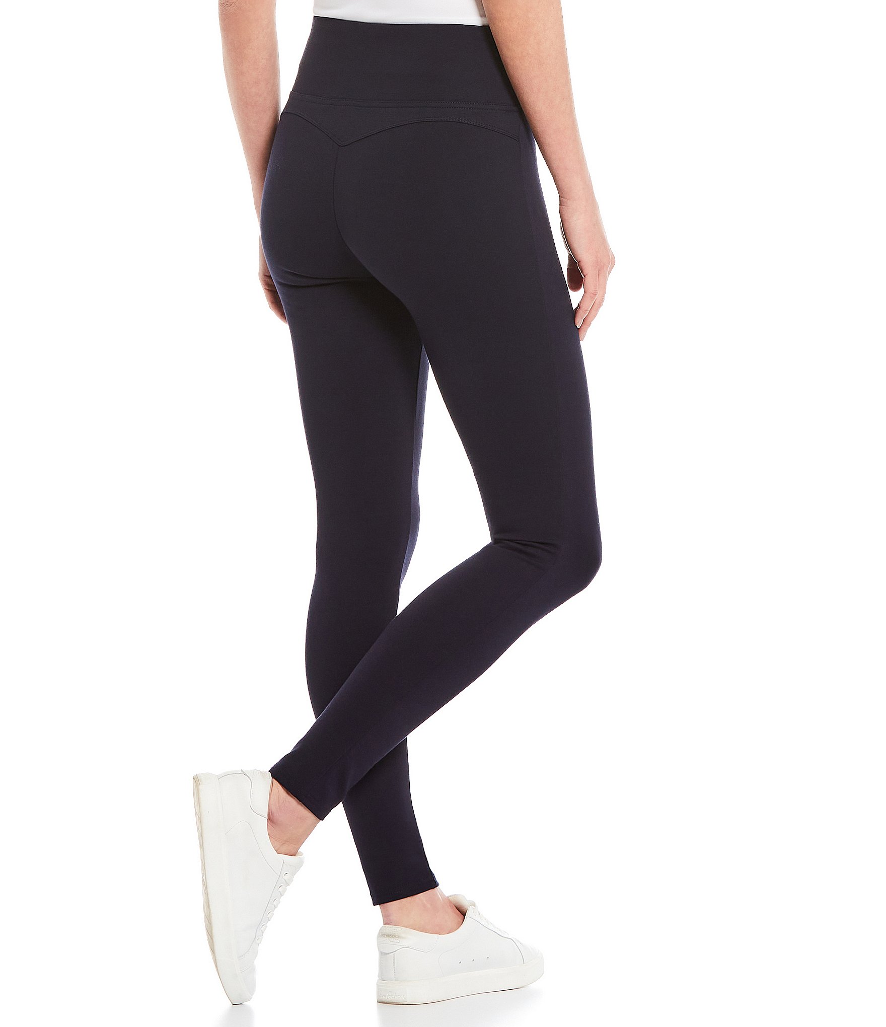 Slim Factor by Investments Ponte Knit Wide Waist Leggings