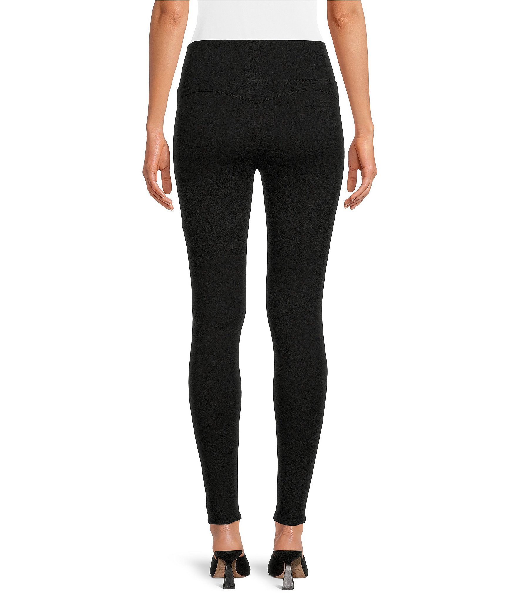 Slim Factor by Investments Ponte Knit Wide Waist Leggings