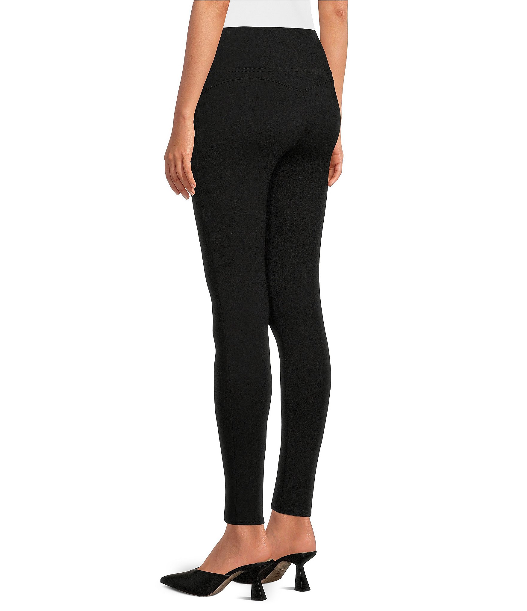 Slim Factor by Investments Ponte Knit Wide Waist Leggings