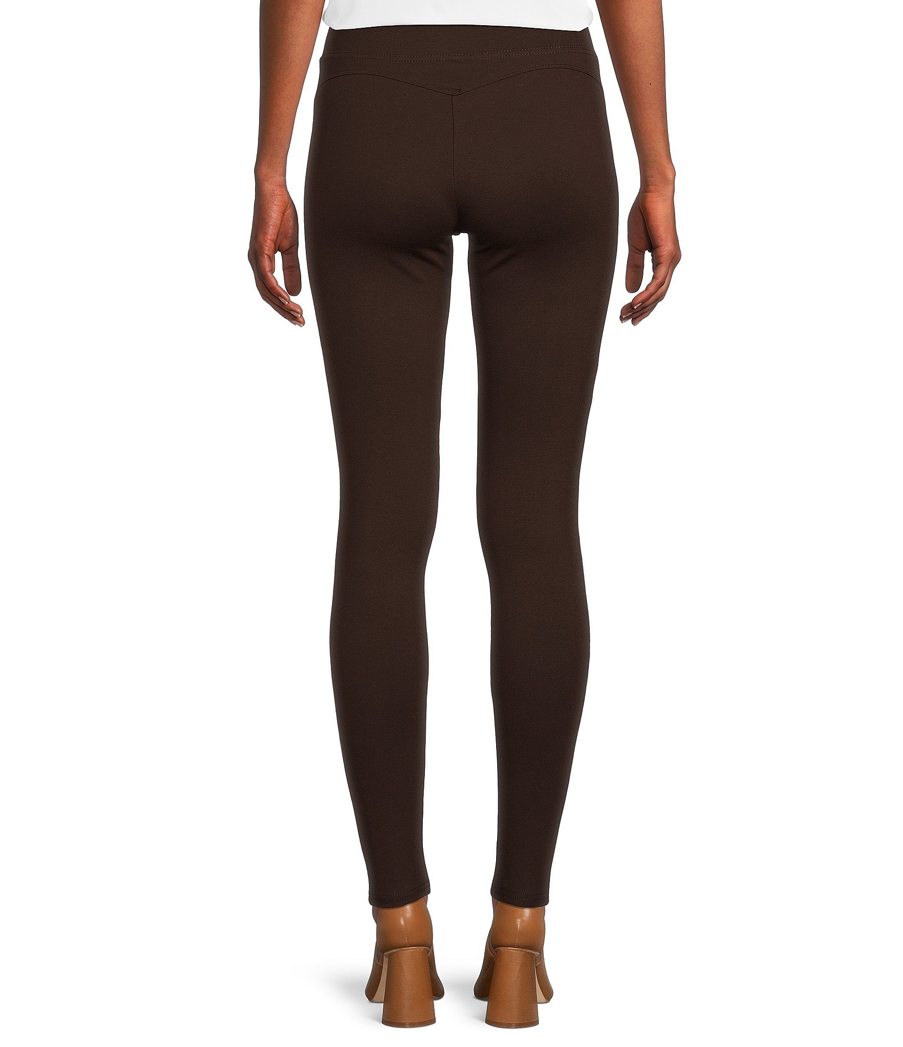 Slim Factor by Investments Ponte Knit Wide Waist Leggings