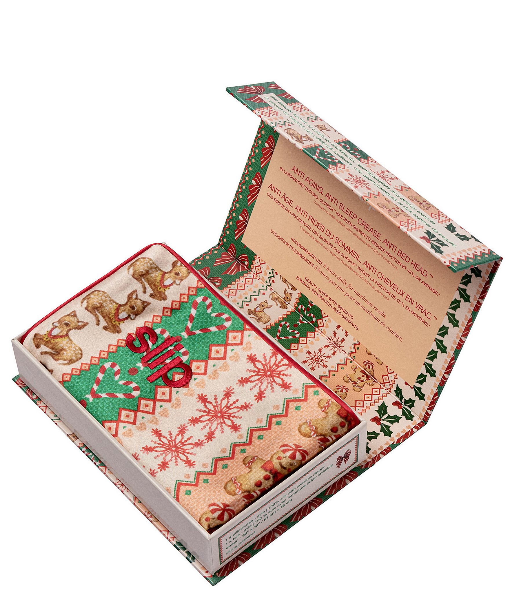 Slip Evie Holiday Pure Silk Queen Pillowcase