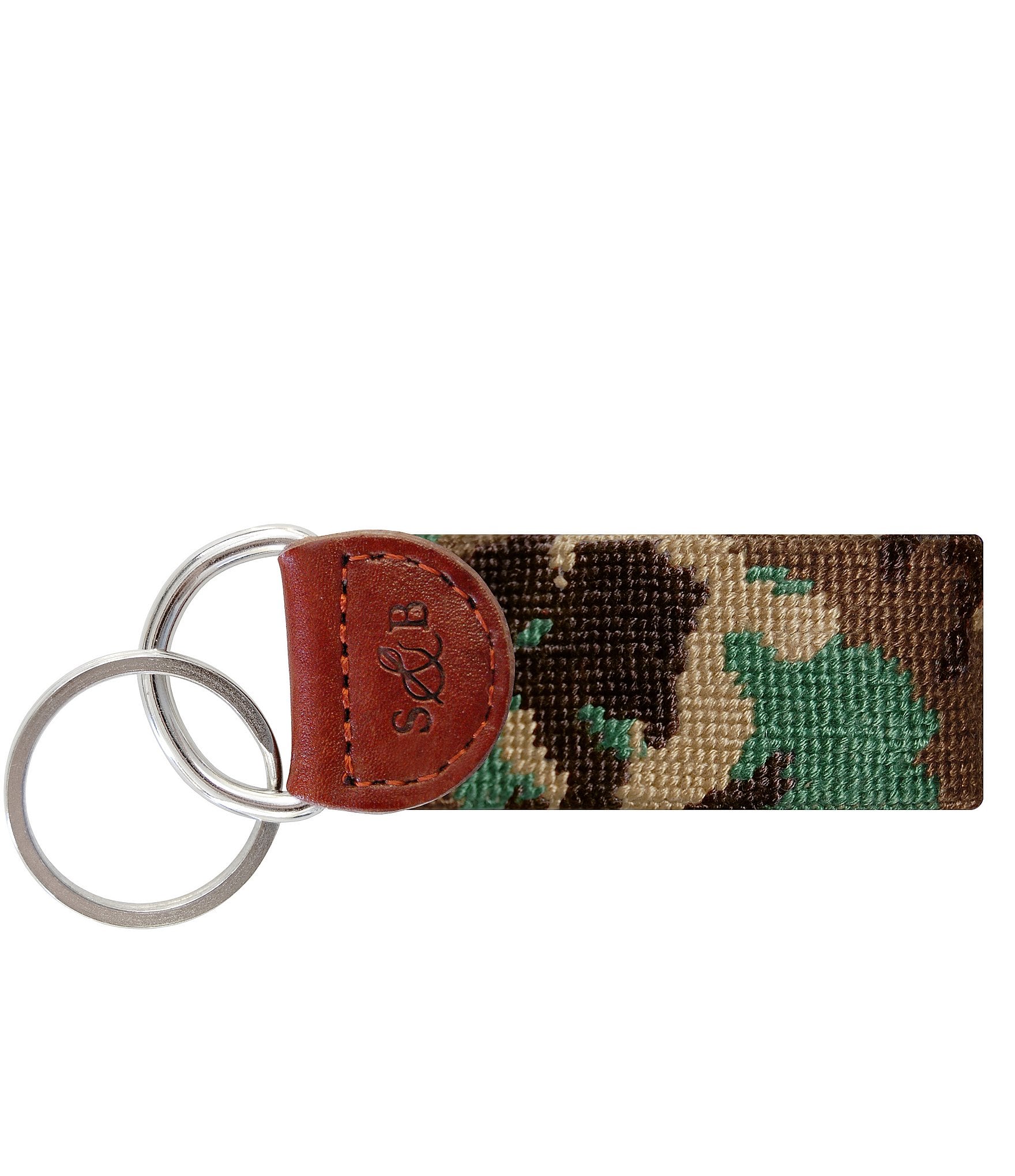 Smathers & Branson Needlepoint Camo Key Fob