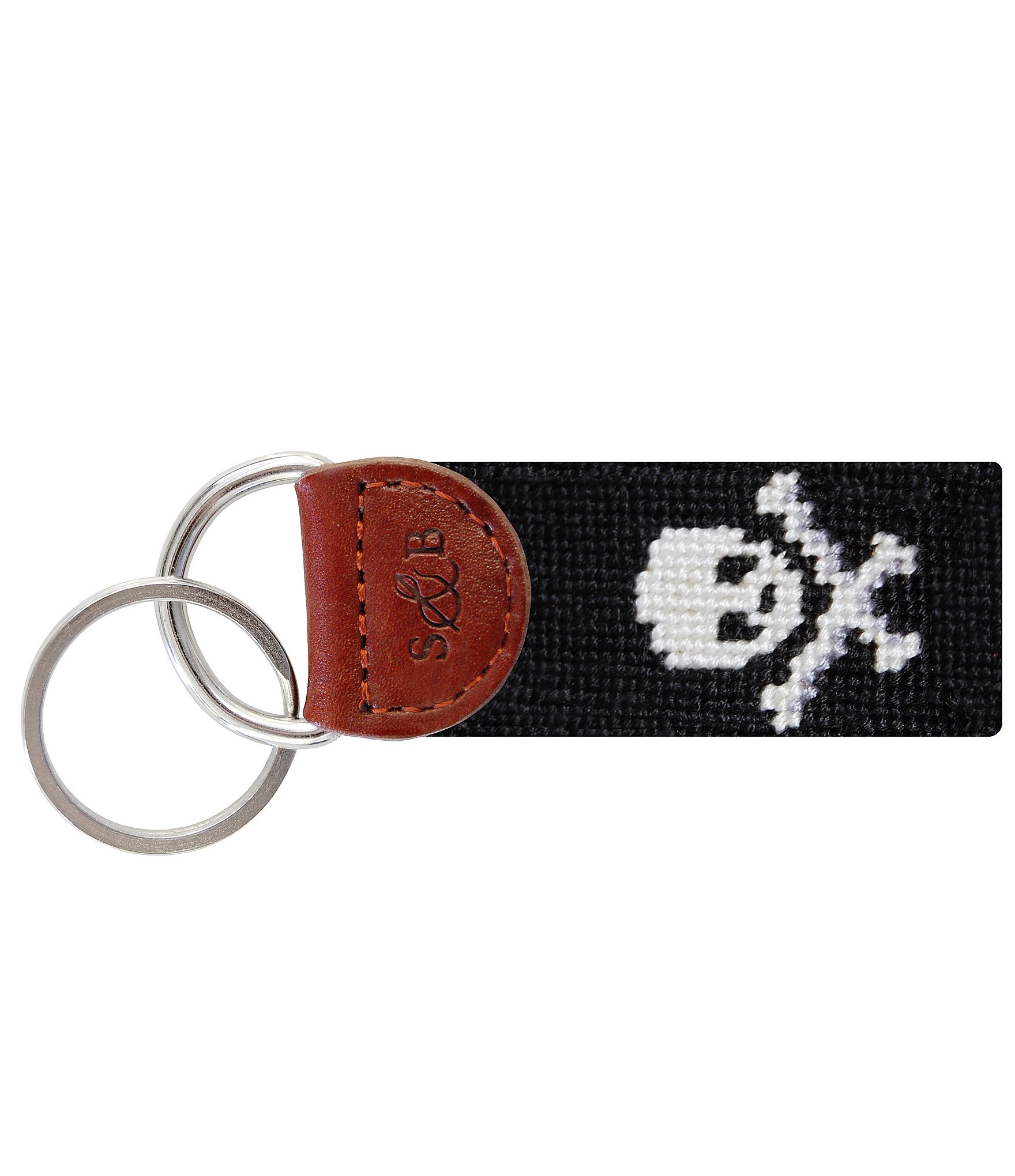 Smathers & Branson Needlepoint Jolly Roger Key Fob