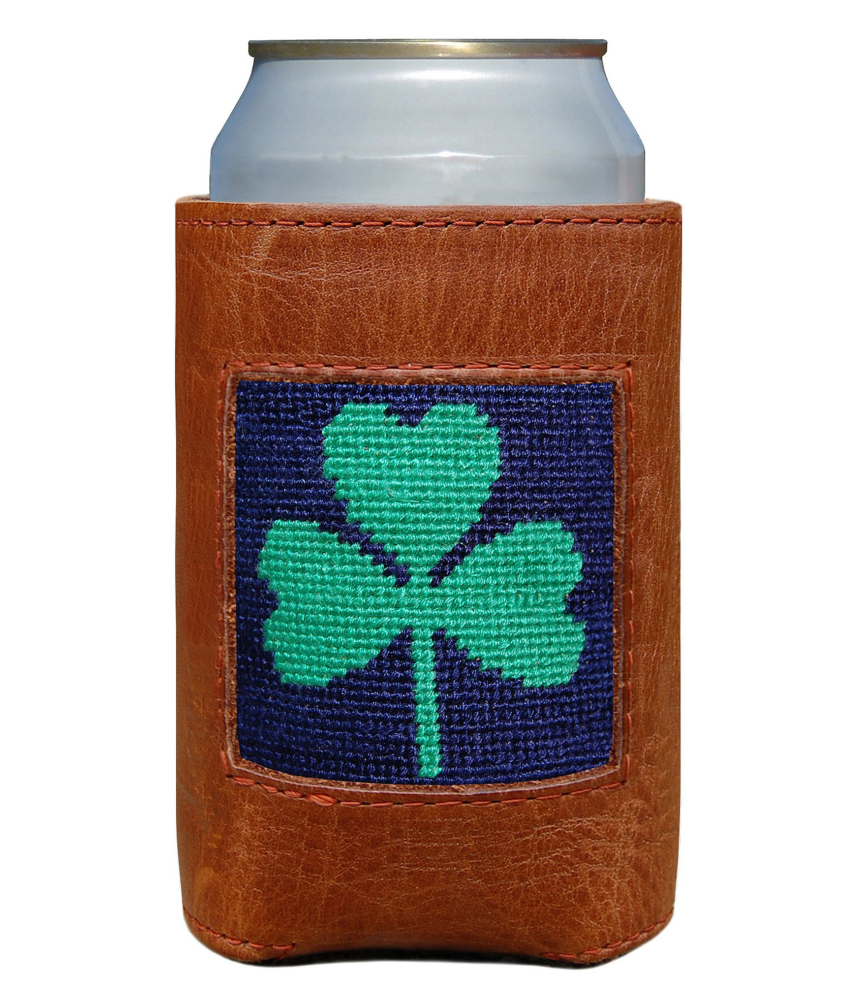 Smathers & Branson Needlepoint Shamrock Can Cooler