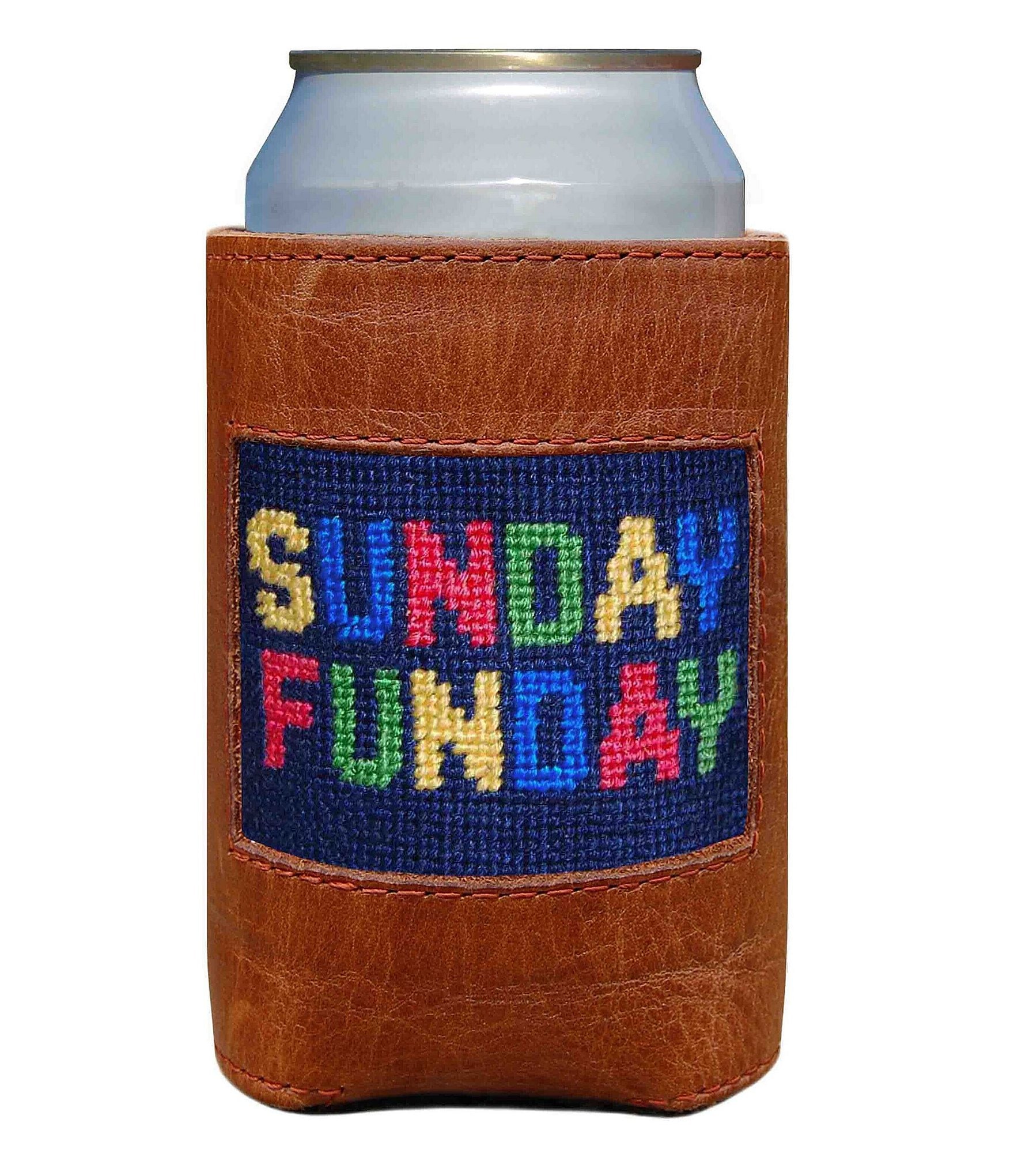 Smathers & Branson Needlepoint Sunday Funday Can Cooler