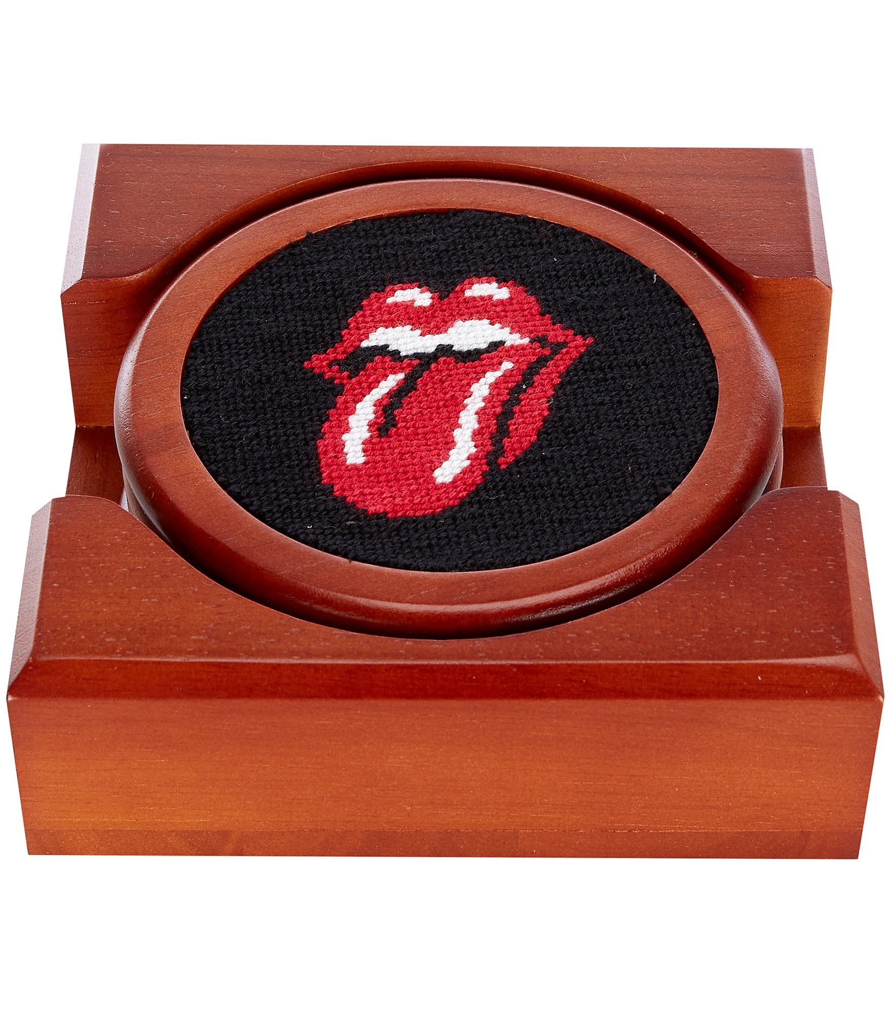 Smathers & Branson Rolling Stones Needlepoint Coaster Set