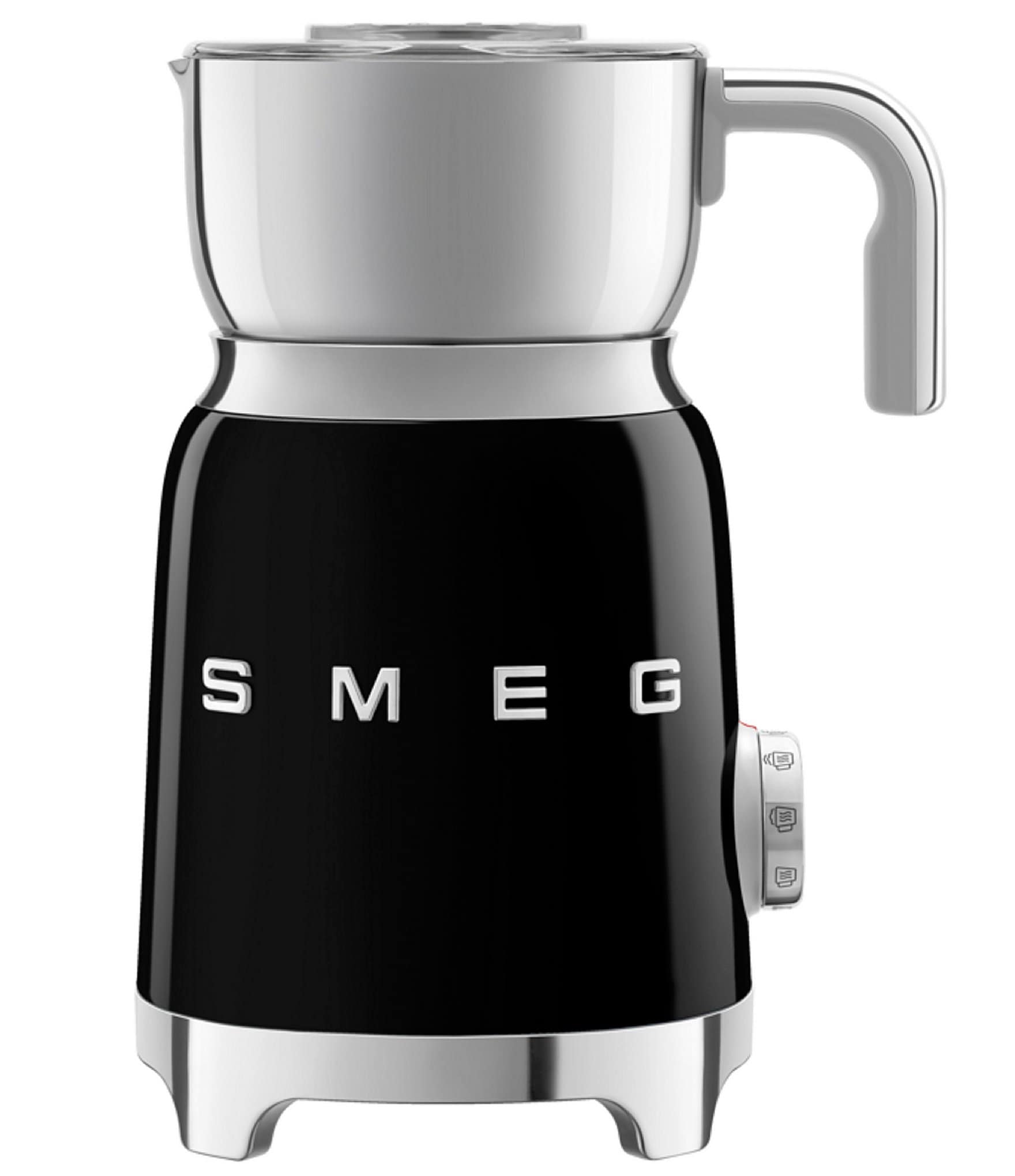 Smeg 20 Oz Retro Style Milk Frother in Cream and Polished Chrome