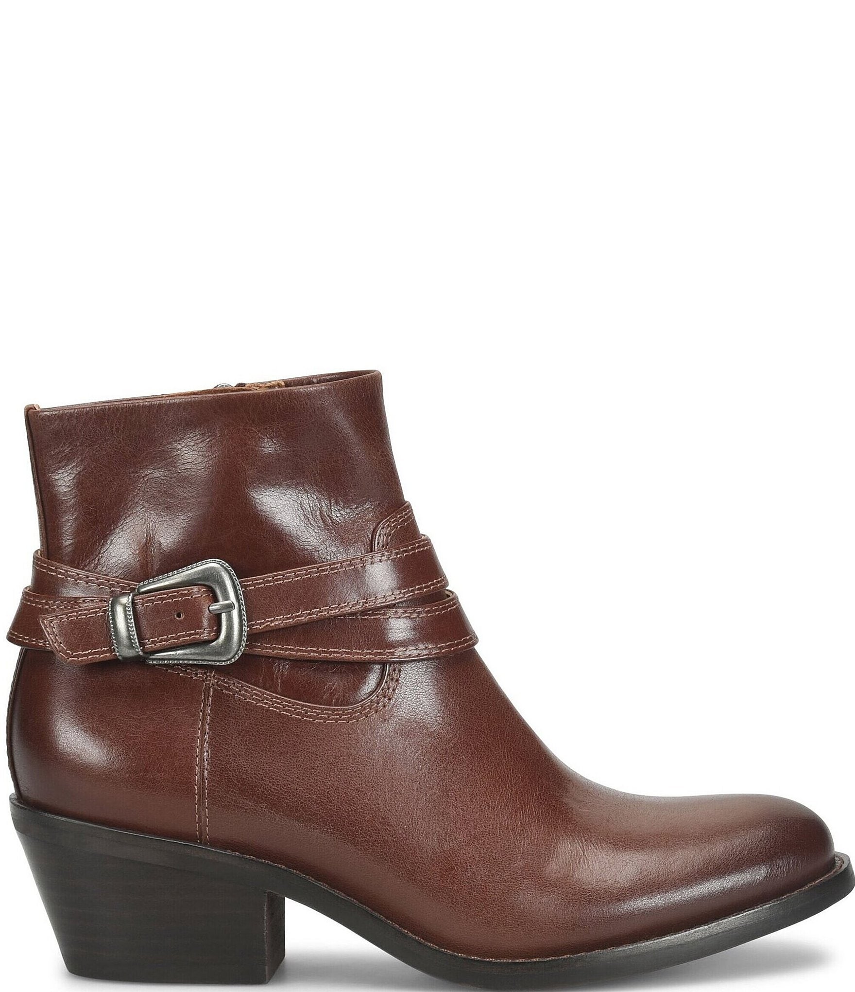 Sofft Alessandra Leather Western Buckle Booties