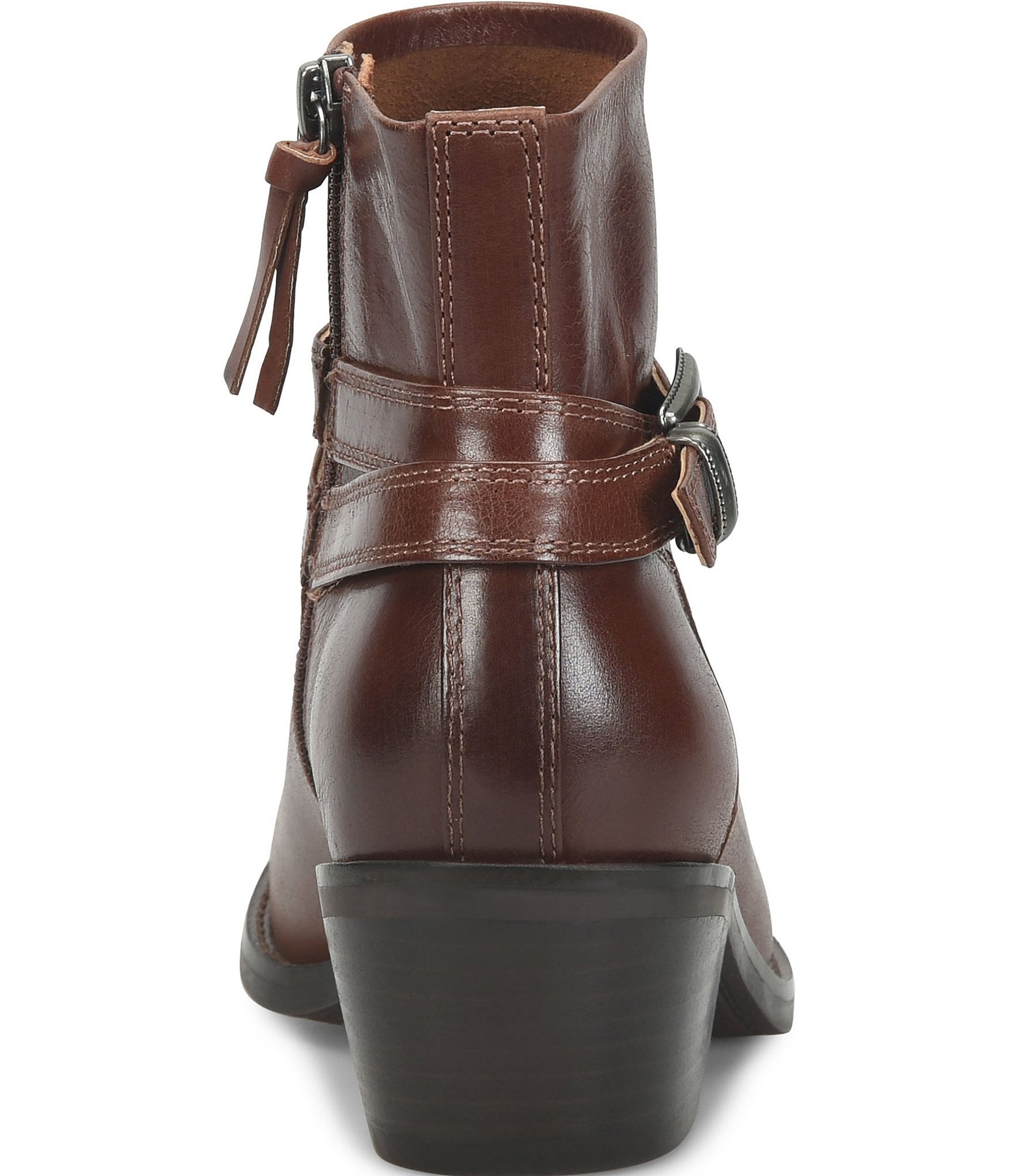 Sofft Alessandra Leather Western Buckle Booties