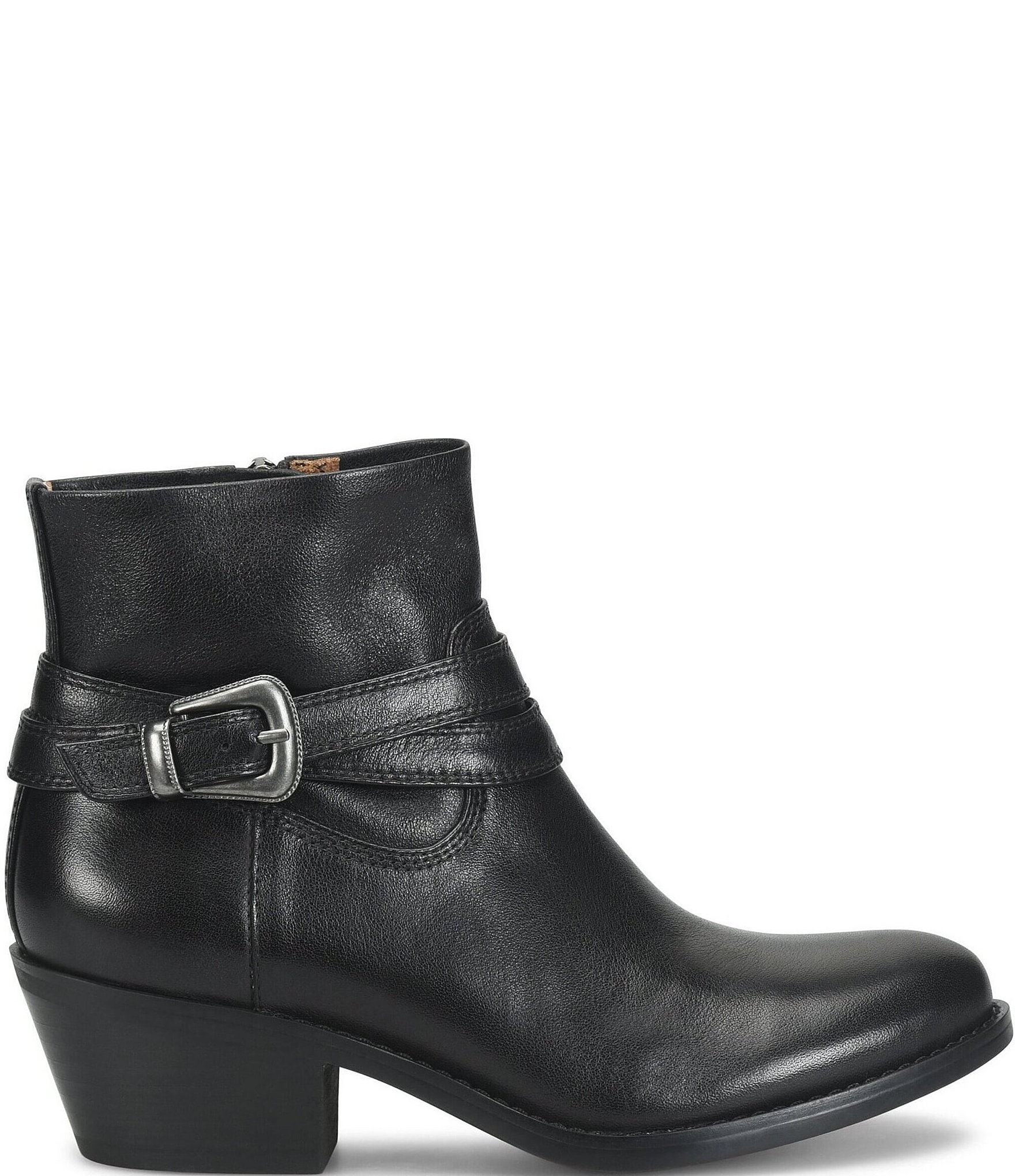 Sofft Alessandra Leather Western Buckle Booties