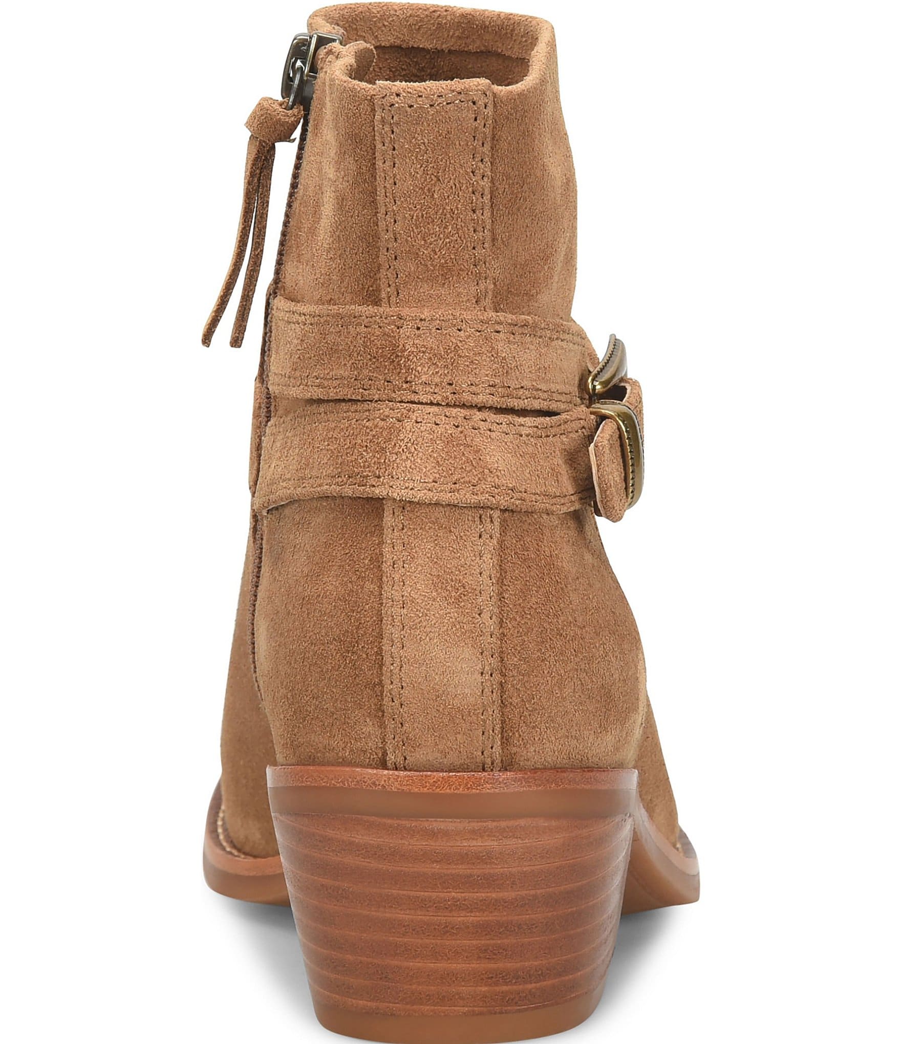 Sofft Alessandra Suede Western Buckle Booties